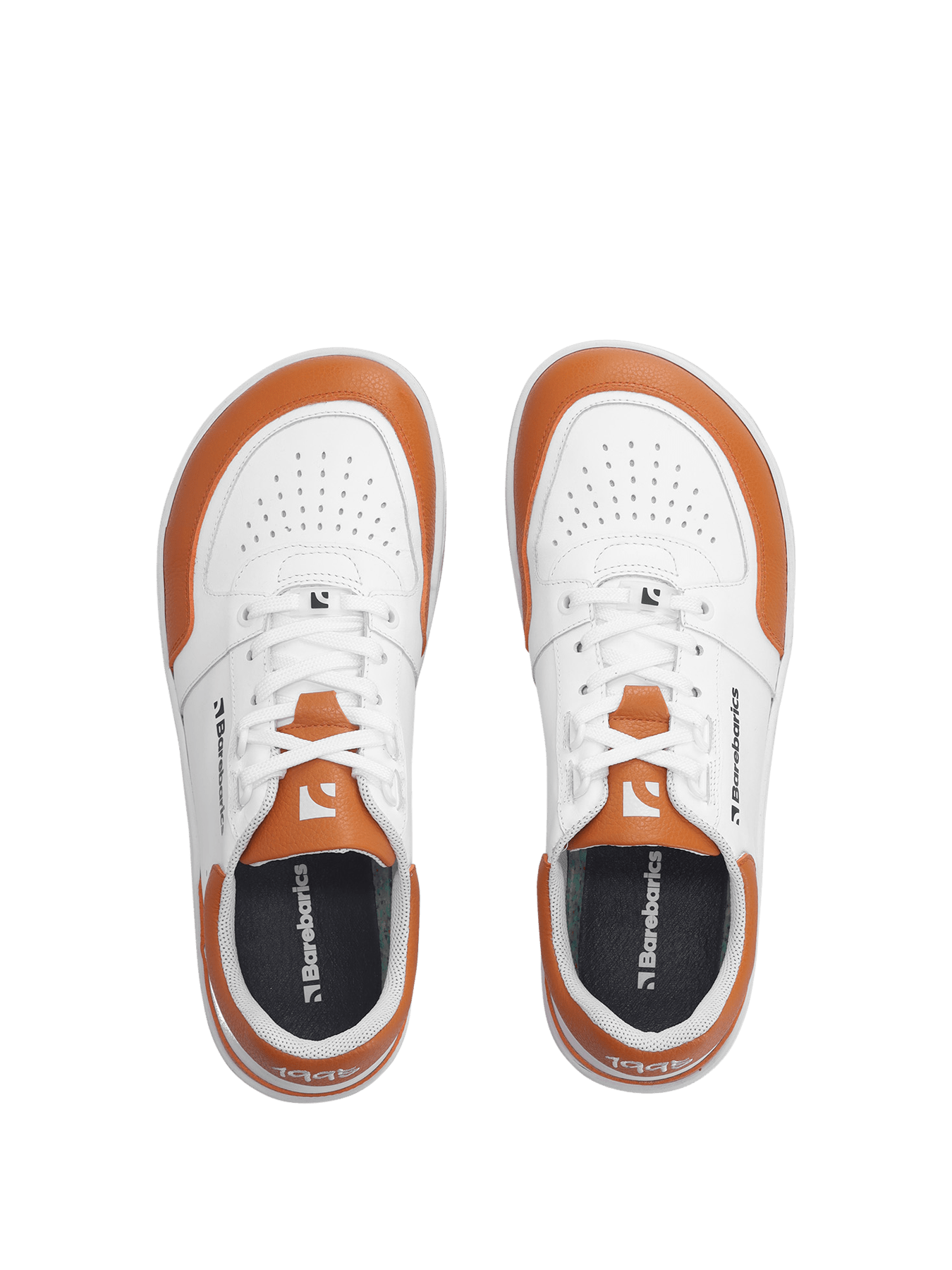 Barefoot Sneakers Barebarics Wave - White & Orange - Barefoot Shoe Store