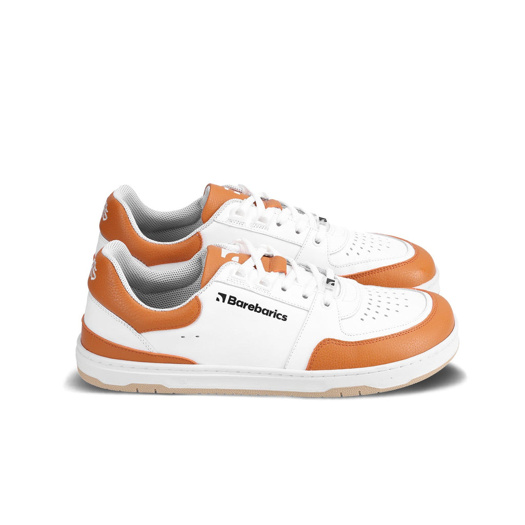 Barefoot Sneakers Barebarics Wave - White & Orange - Barefoot Shoe Store