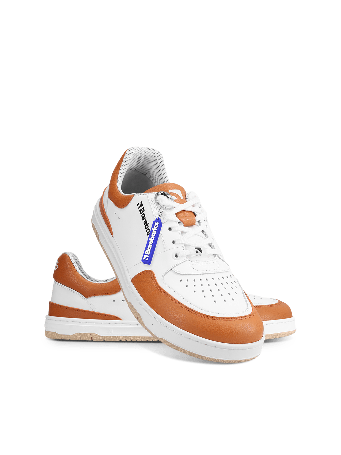 Barefoot Sneakers Barebarics Wave - White & Orange - Barefoot Shoe Store