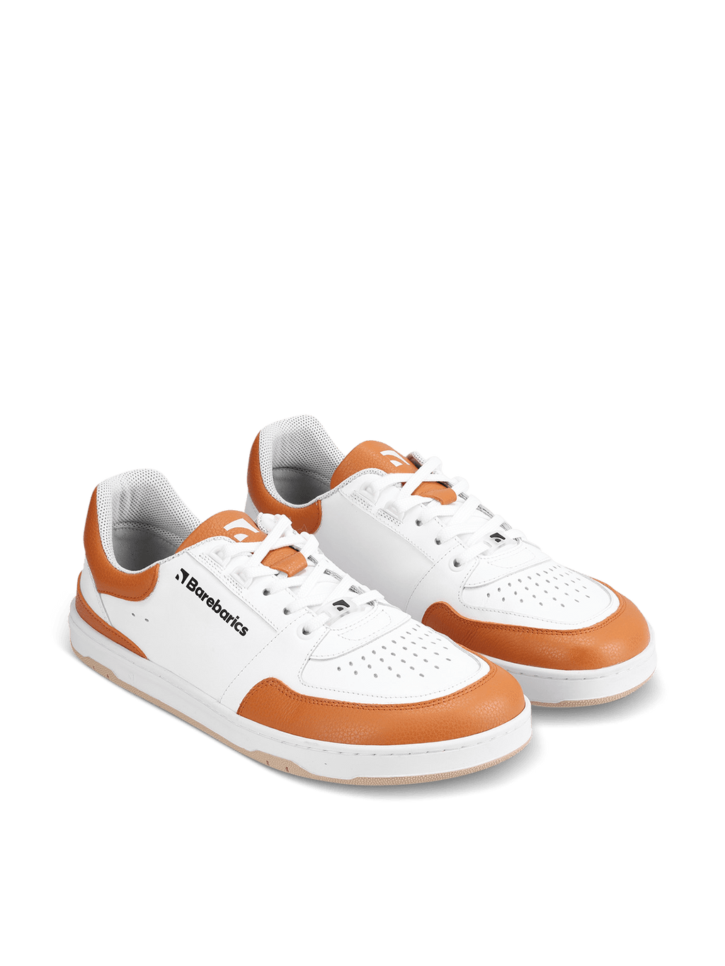 Barefoot Sneakers Barebarics Wave - White & Orange - Barefoot Shoe Store