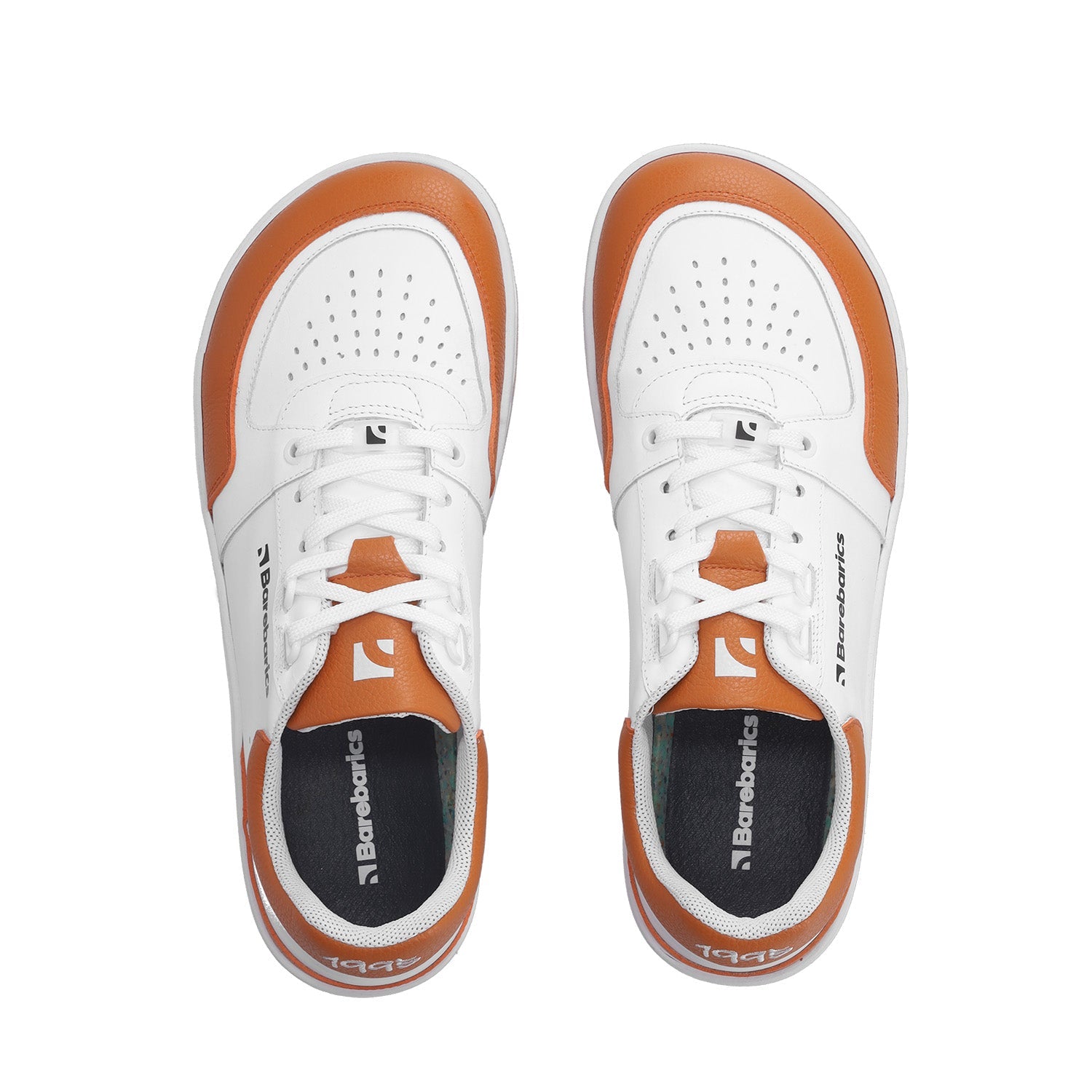 Barefoot Sneakers Barebarics Wave - White & Orange - Barefoot Shoe Store