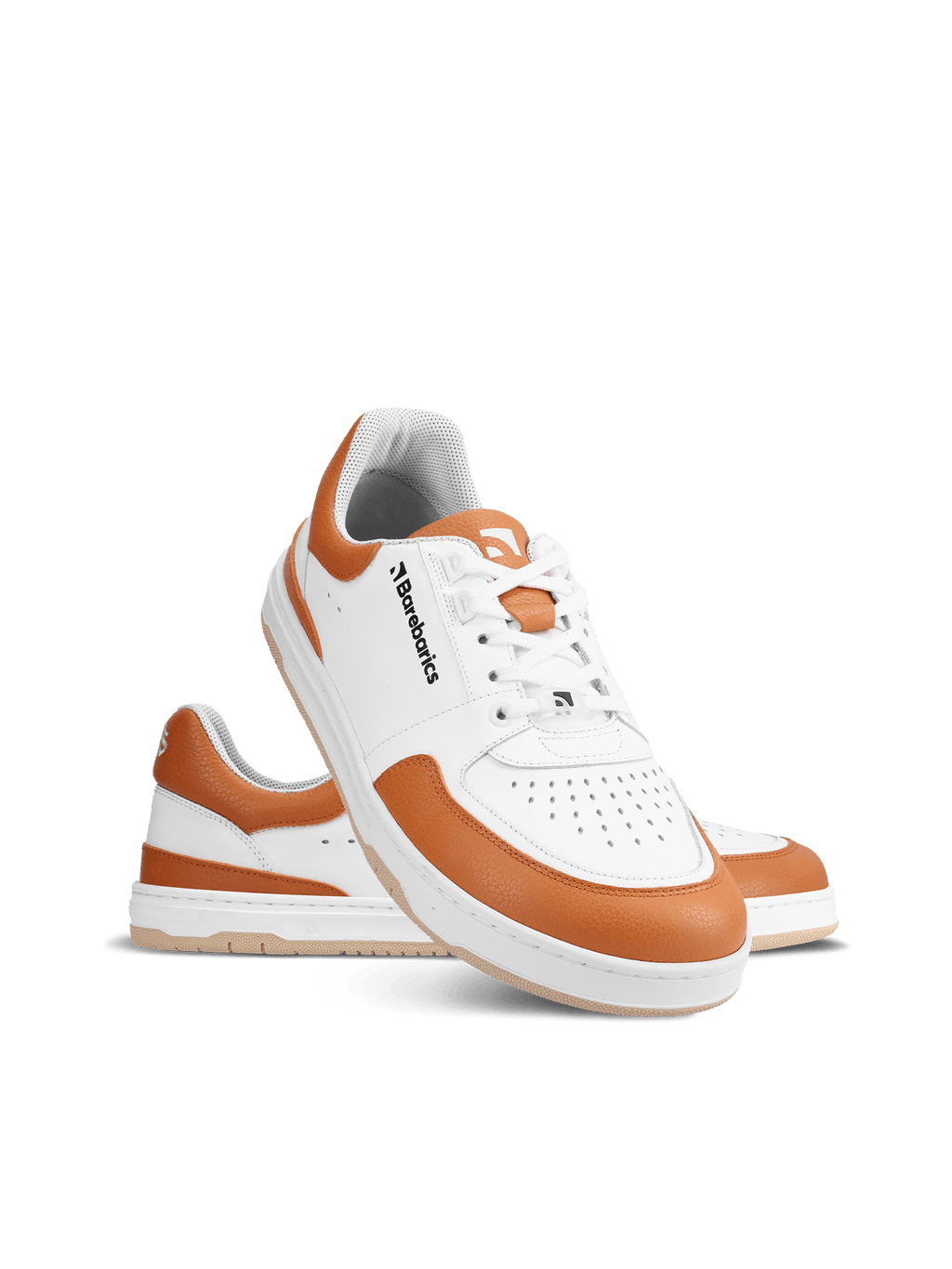 Barefoot Sneakers Barebarics Wave - White & Orange - Barefoot Shoe Store