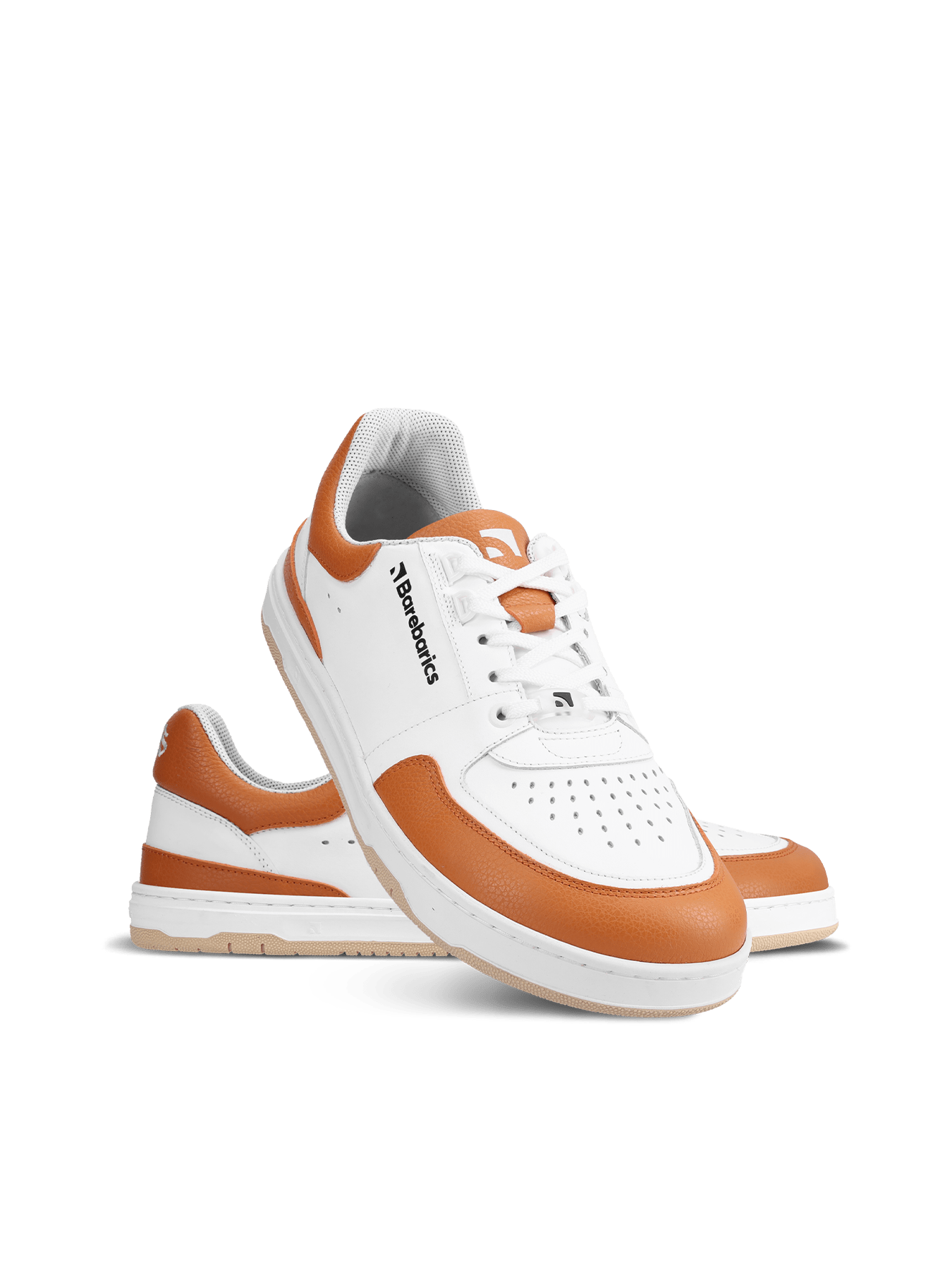 Barefoot Sneakers Barebarics Wave - White & Orange - Barefoot Shoe Store