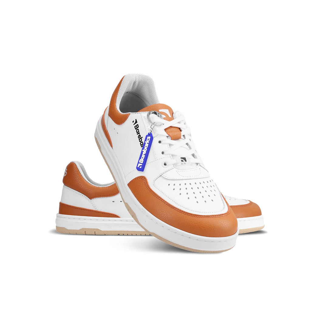 Barefoot Sneakers Barebarics Wave - White & Orange - Barefoot Shoe Store