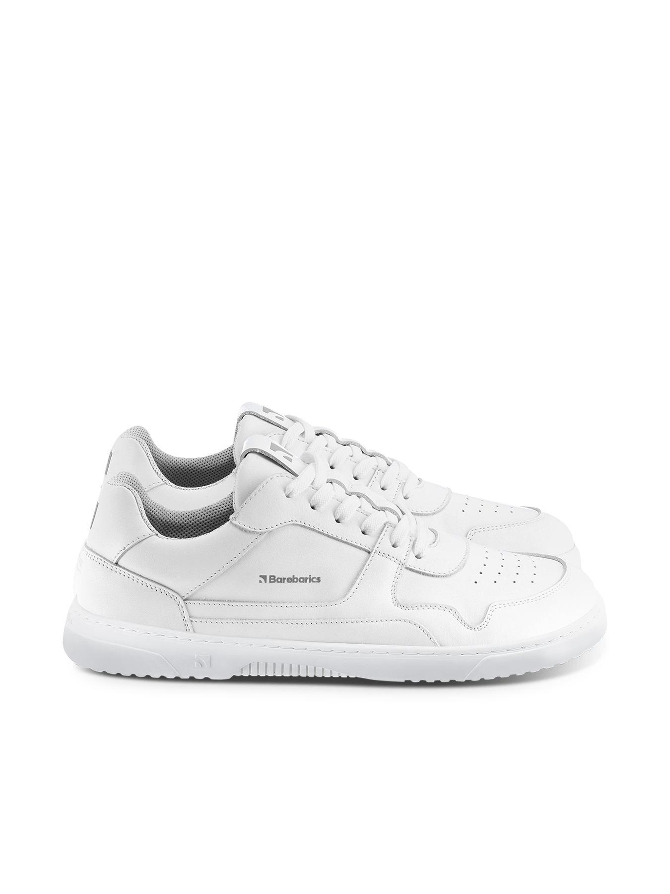 Barefoot Sneakers Barebarics Zing - All White - Leather - Barefoot Shoe Store