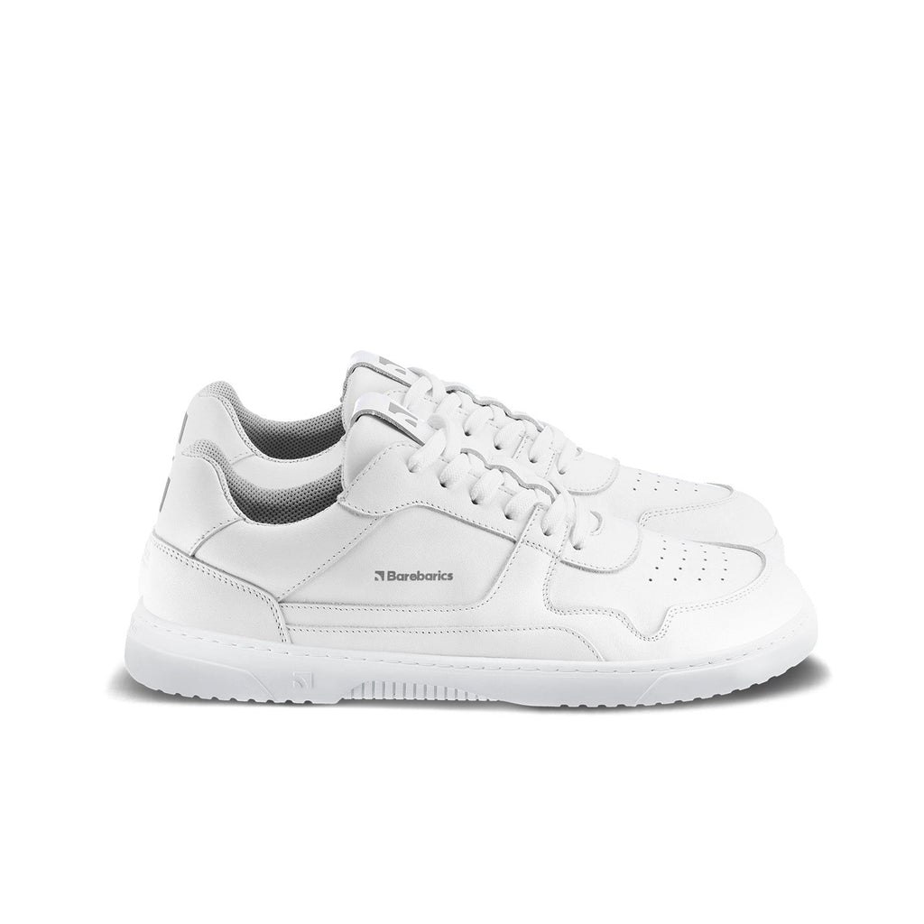 Barefoot Sneakers Barebarics Zing - All White - Leather - Barefoot Shoe Store