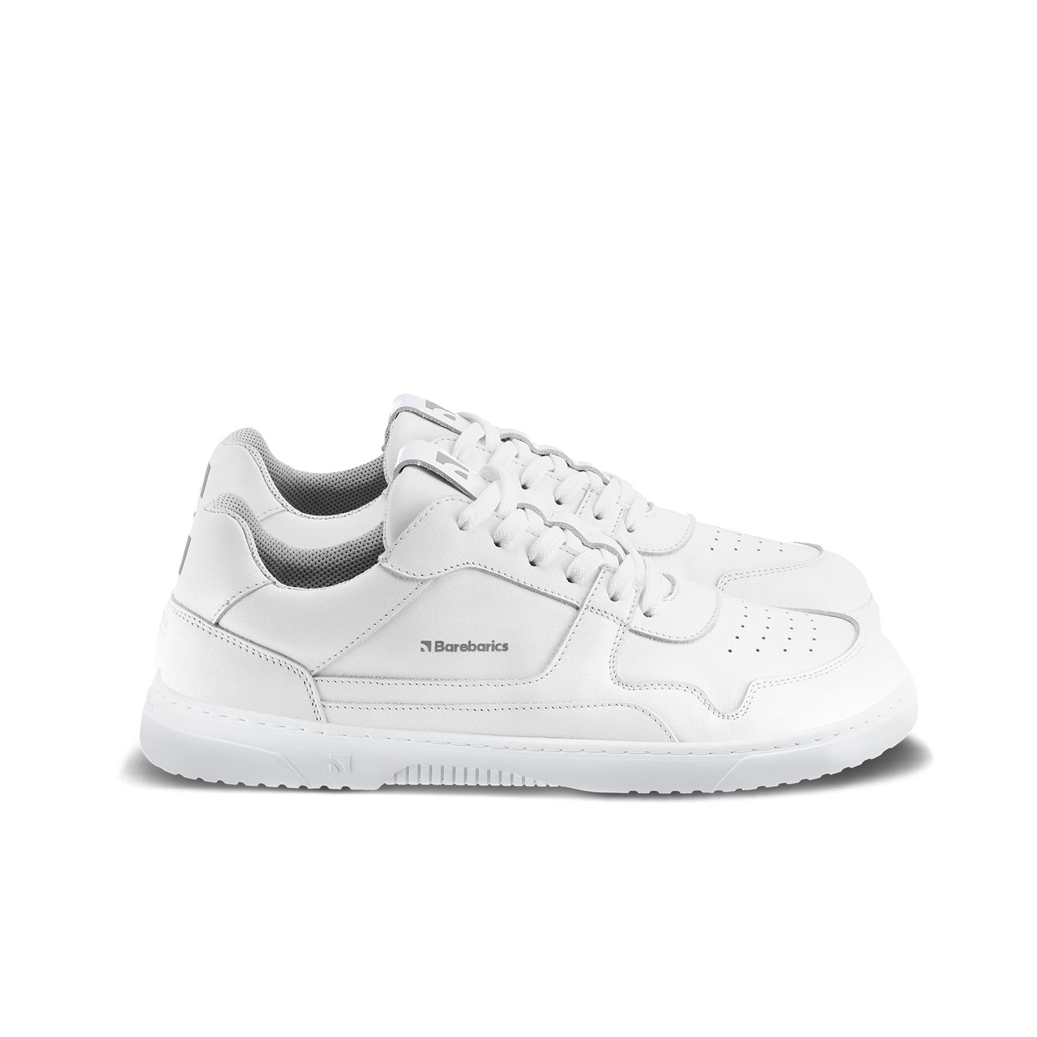 Barefoot Sneakers Barebarics Zing - All White - Leather - Barefoot Shoe Store