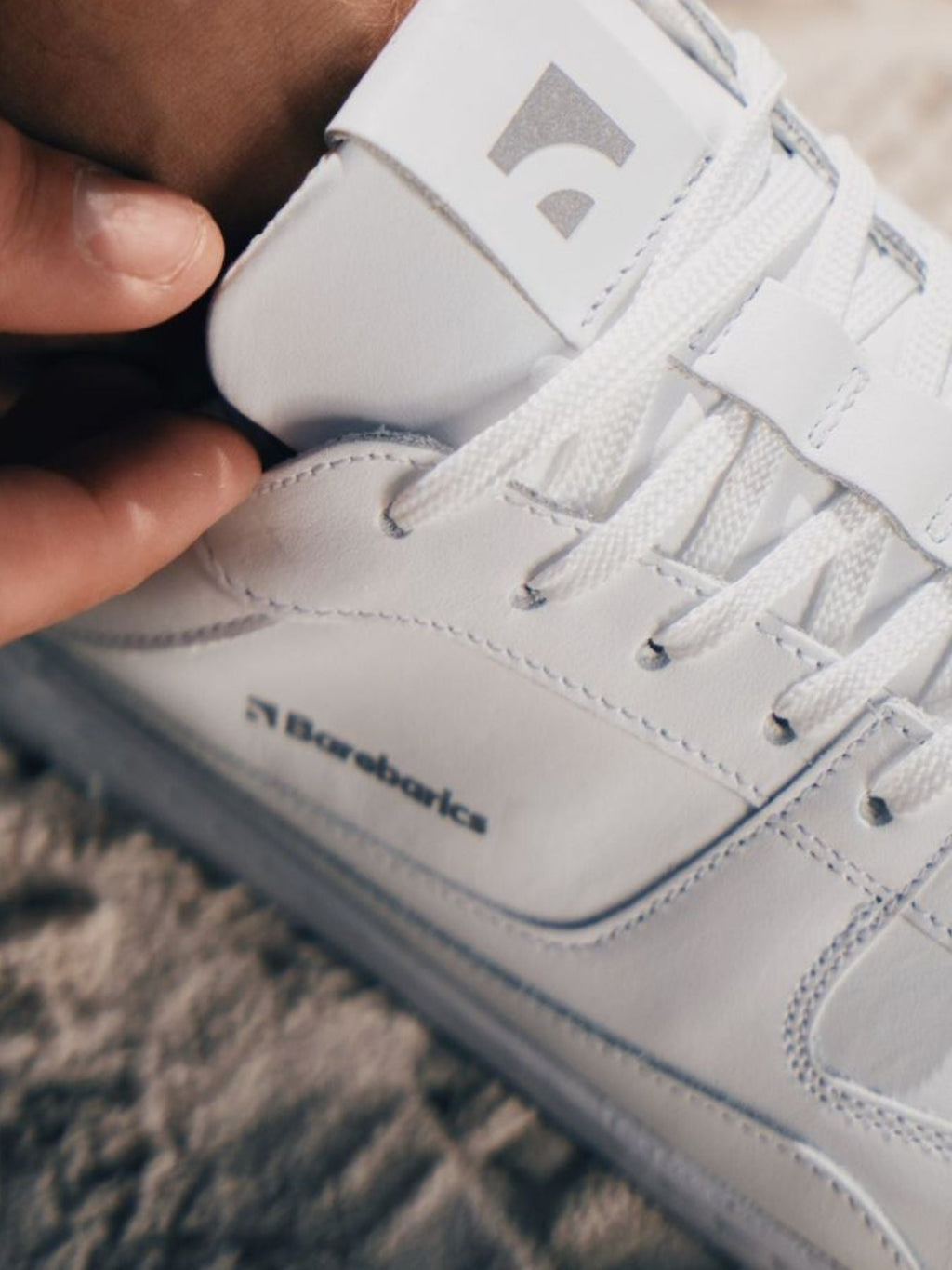 Barefoot Sneakers Barebarics Zing - All White - Leather - Barefoot Shoe Store