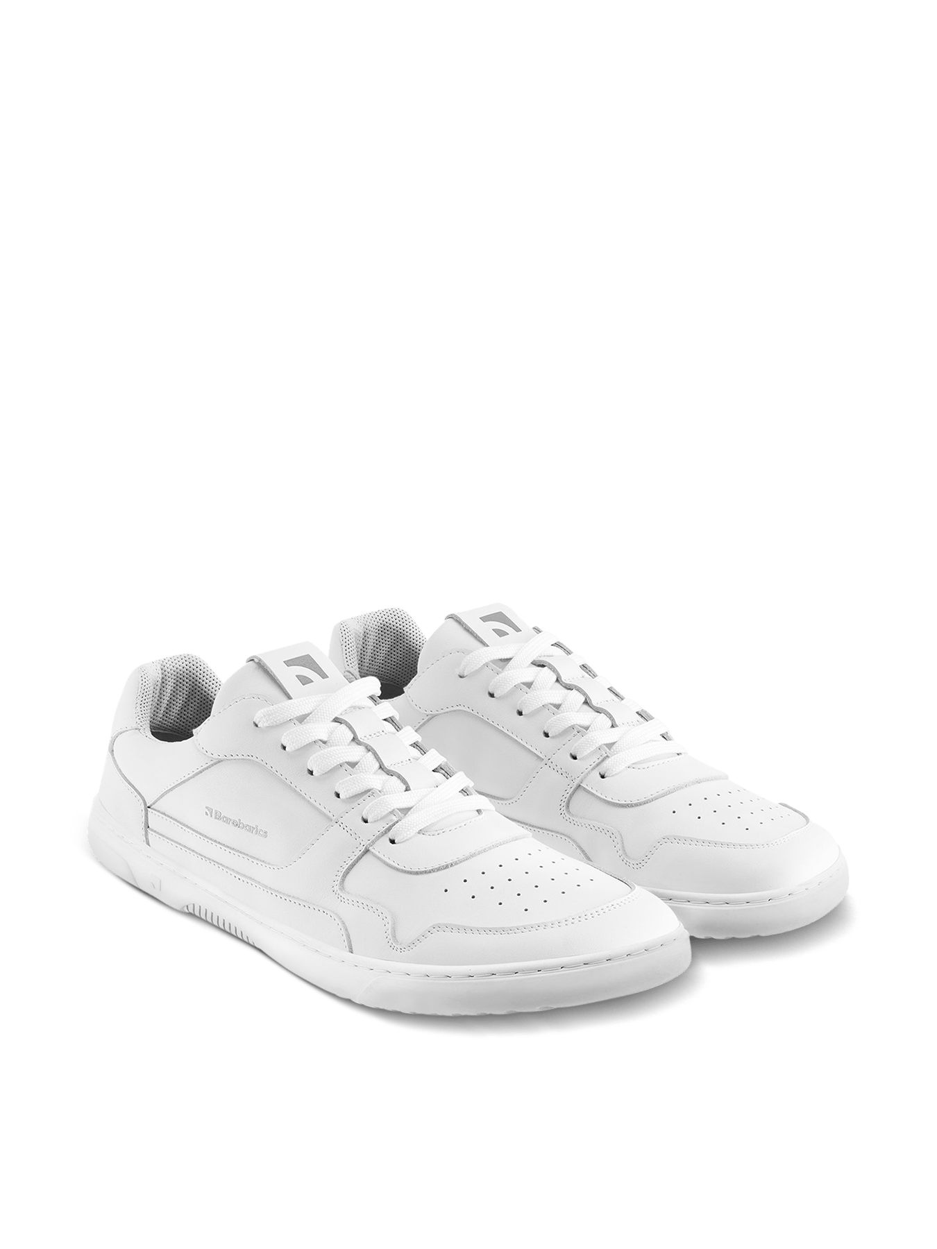 Barefoot Sneakers Barebarics Zing - All White - Leather - Barefoot Shoe Store