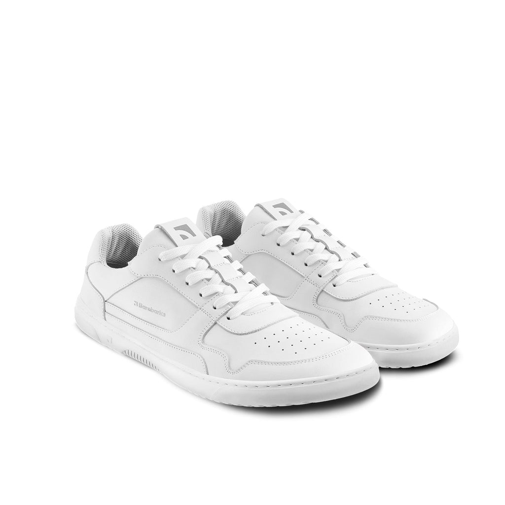 Barefoot Sneakers Barebarics Zing - All White - Leather - Barefoot Shoe Store