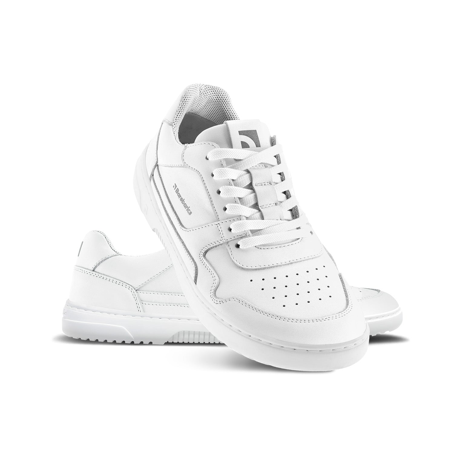 Barefoot Sneakers Barebarics Zing - All White - Leather - Barefoot Shoe Store