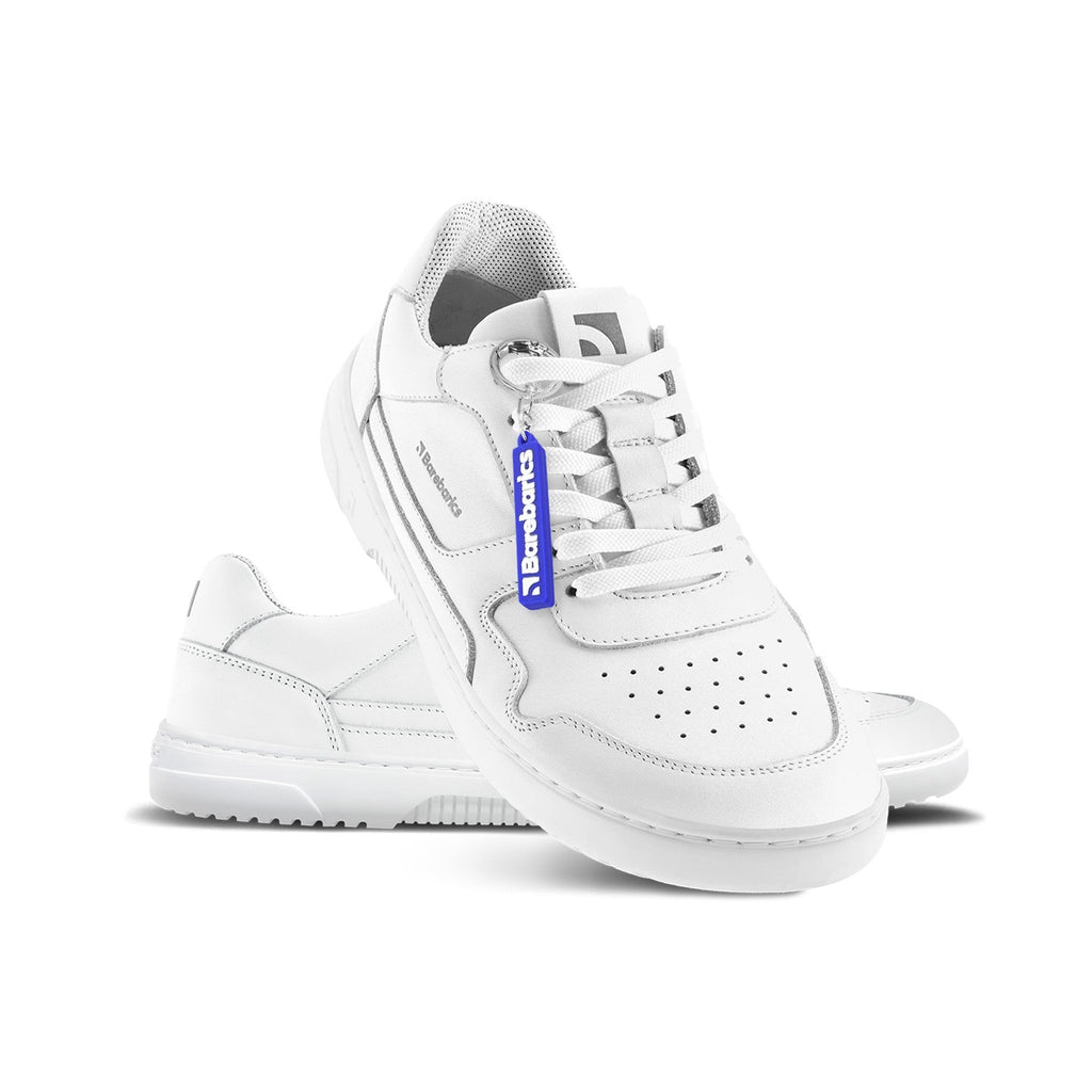 Barefoot Sneakers Barebarics Zing - All White - Leather - Barefoot Shoe Store