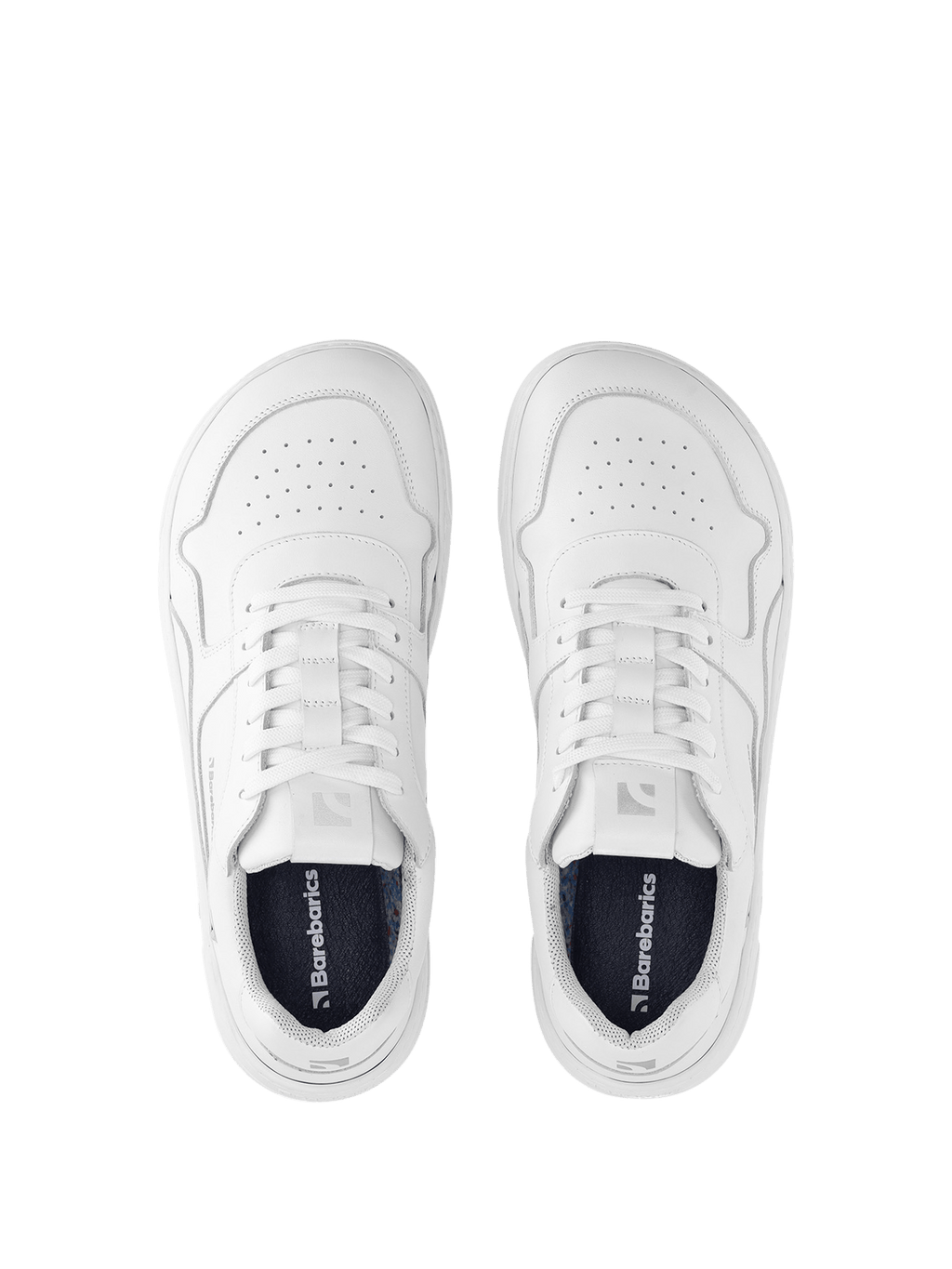 Barefoot Sneakers Barebarics Zing - All White - Leather - Barefoot Shoe Store