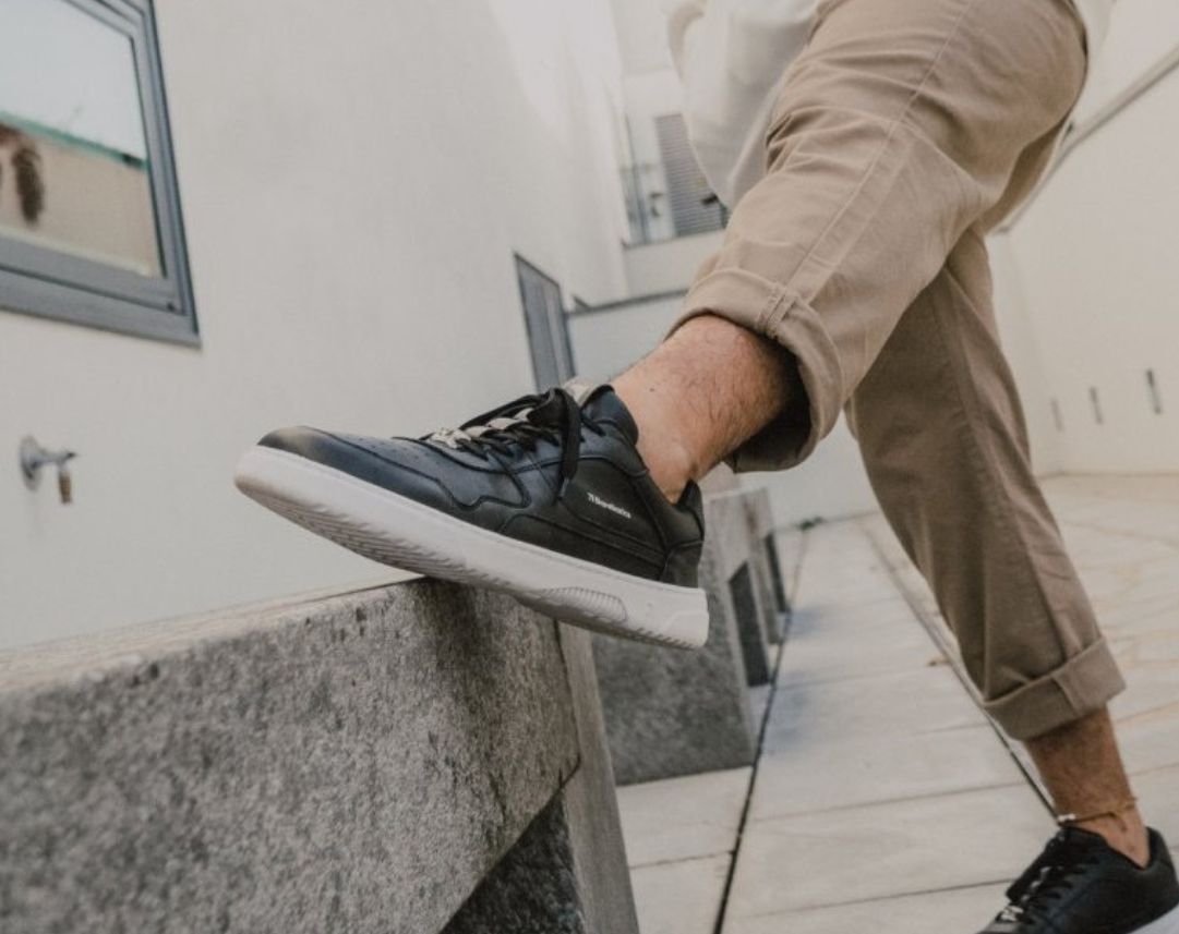 Barefoot Sneakers Barebarics Zing - Black & White - Leather - Barefoot Shoe Store