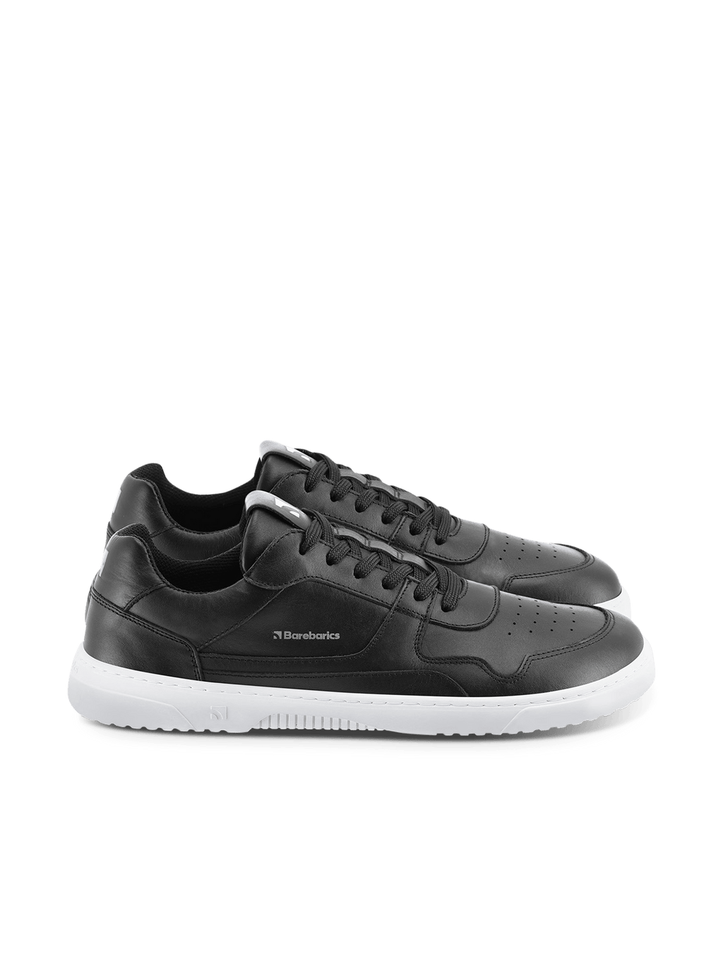 Barefoot Sneakers Barebarics Zing - Black & White - Leather - Barefoot Shoe Store