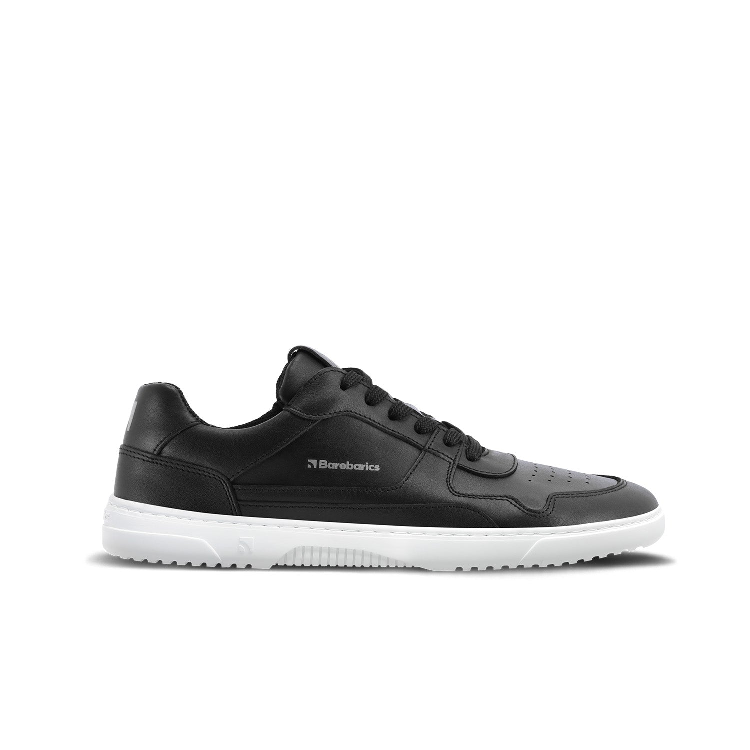 Barefoot Sneakers Barebarics Zing - Black & White - Leather - Barefoot Shoe Store