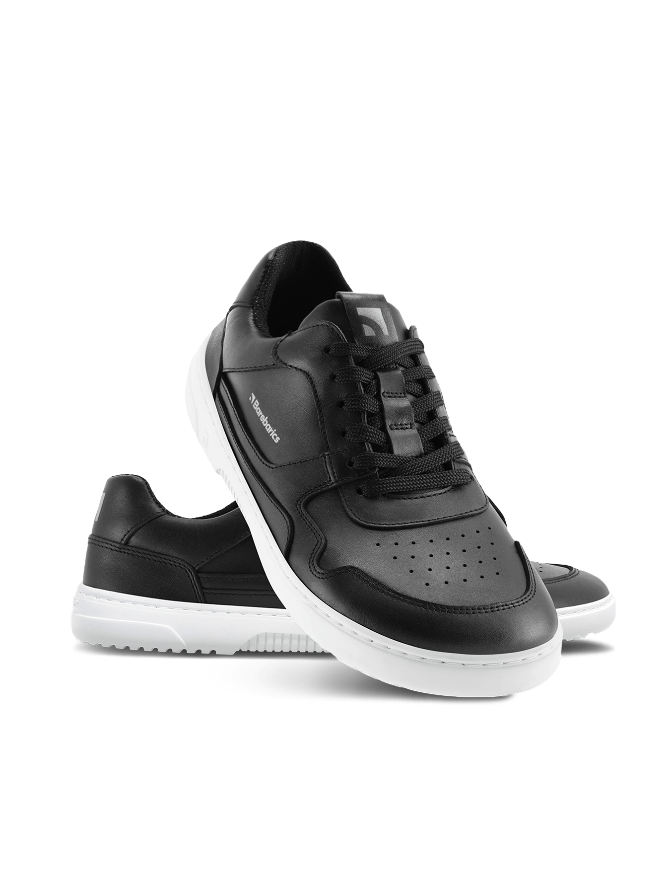 Barefoot Sneakers Barebarics Zing - Black & White - Leather - Barefoot Shoe Store