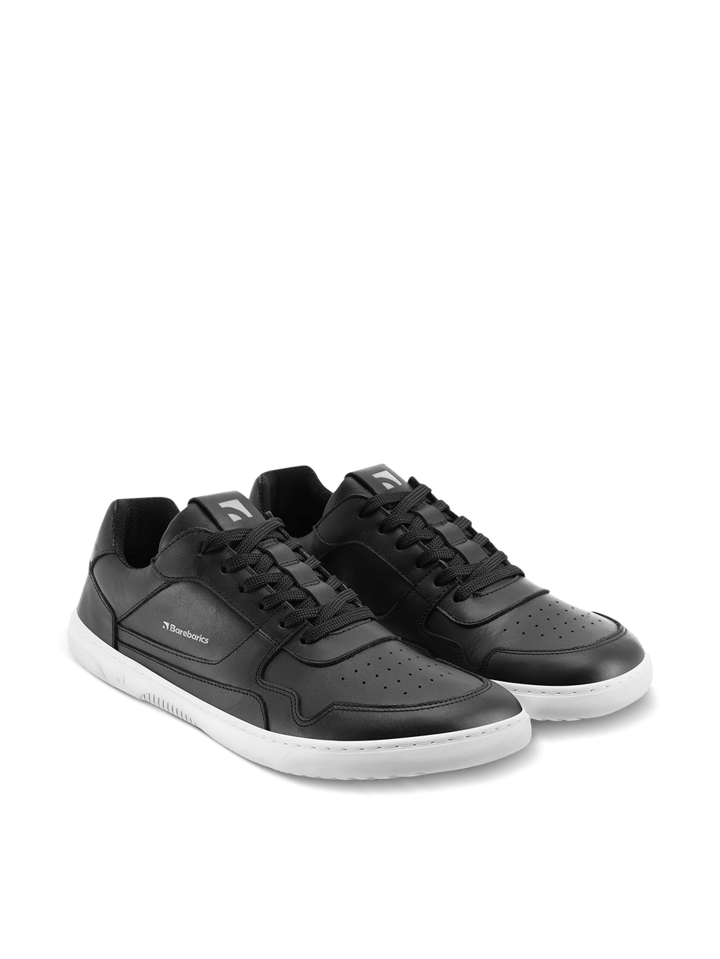 Barefoot Sneakers Barebarics Zing - Black & White - Leather - Barefoot Shoe Store