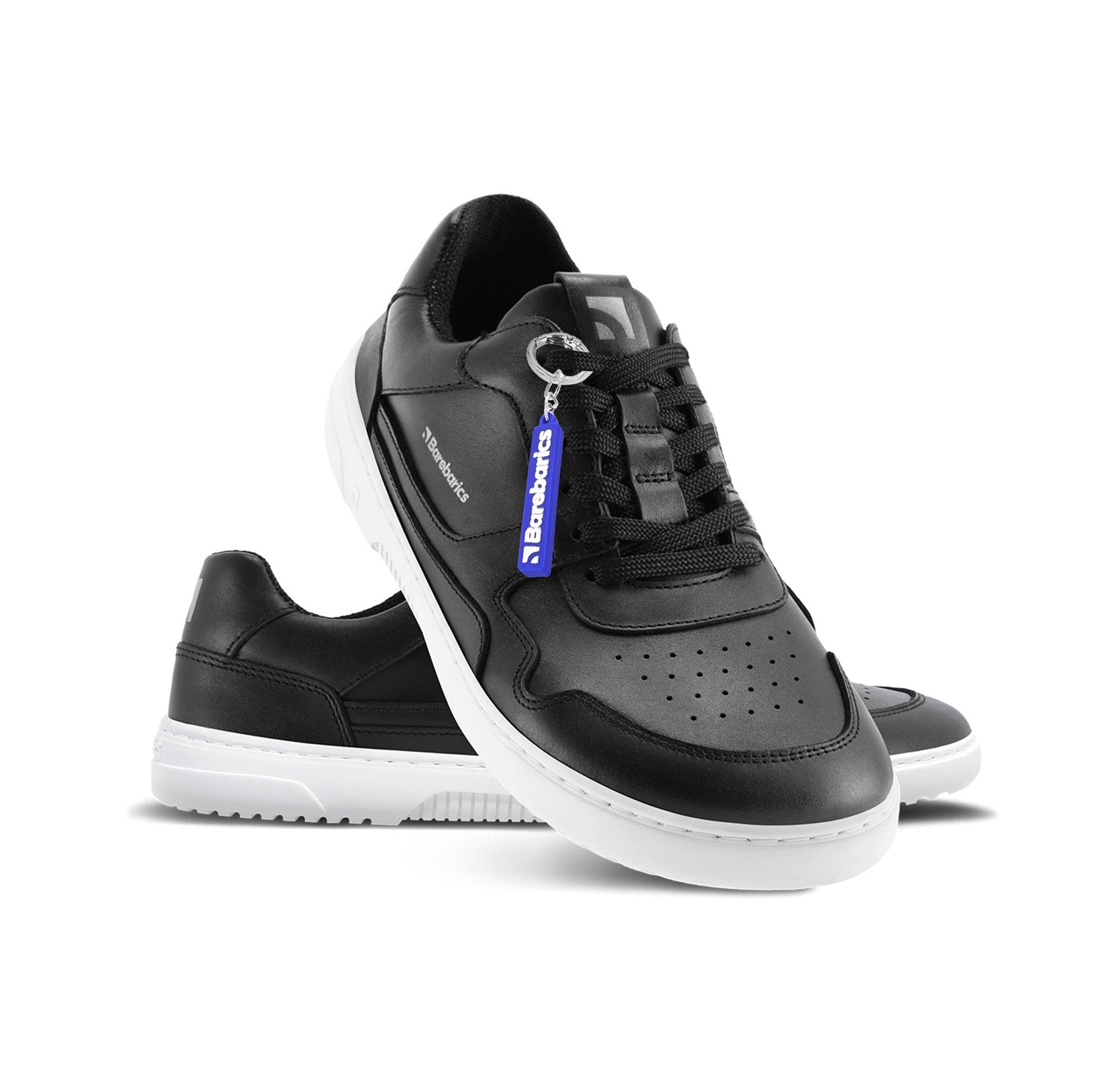 Barefoot Sneakers Barebarics Zing - Black & White - Leather - Barefoot Shoe Store