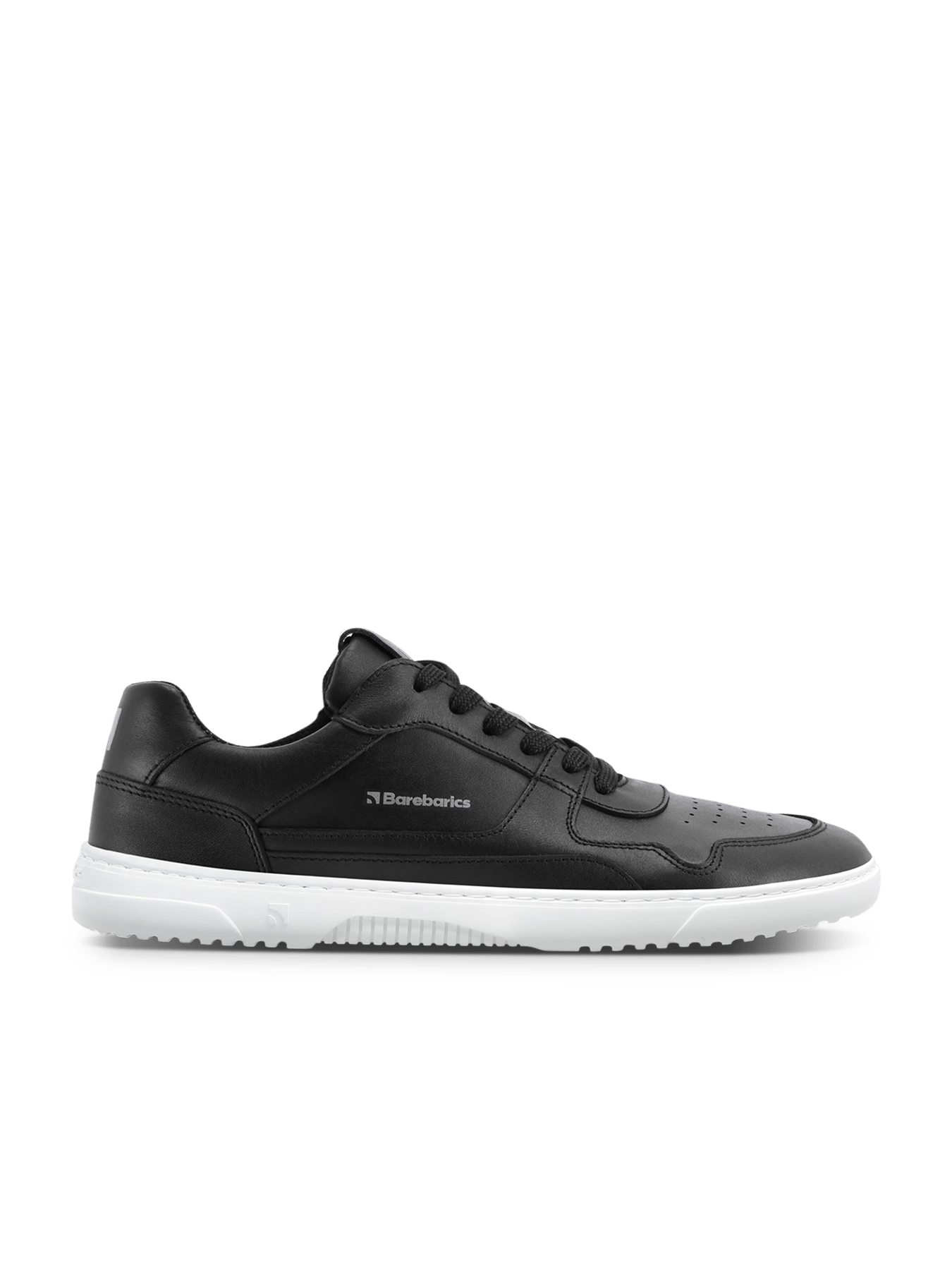 Barefoot Sneakers Barebarics Zing - Black & White - Leather - Barefoot Shoe Store