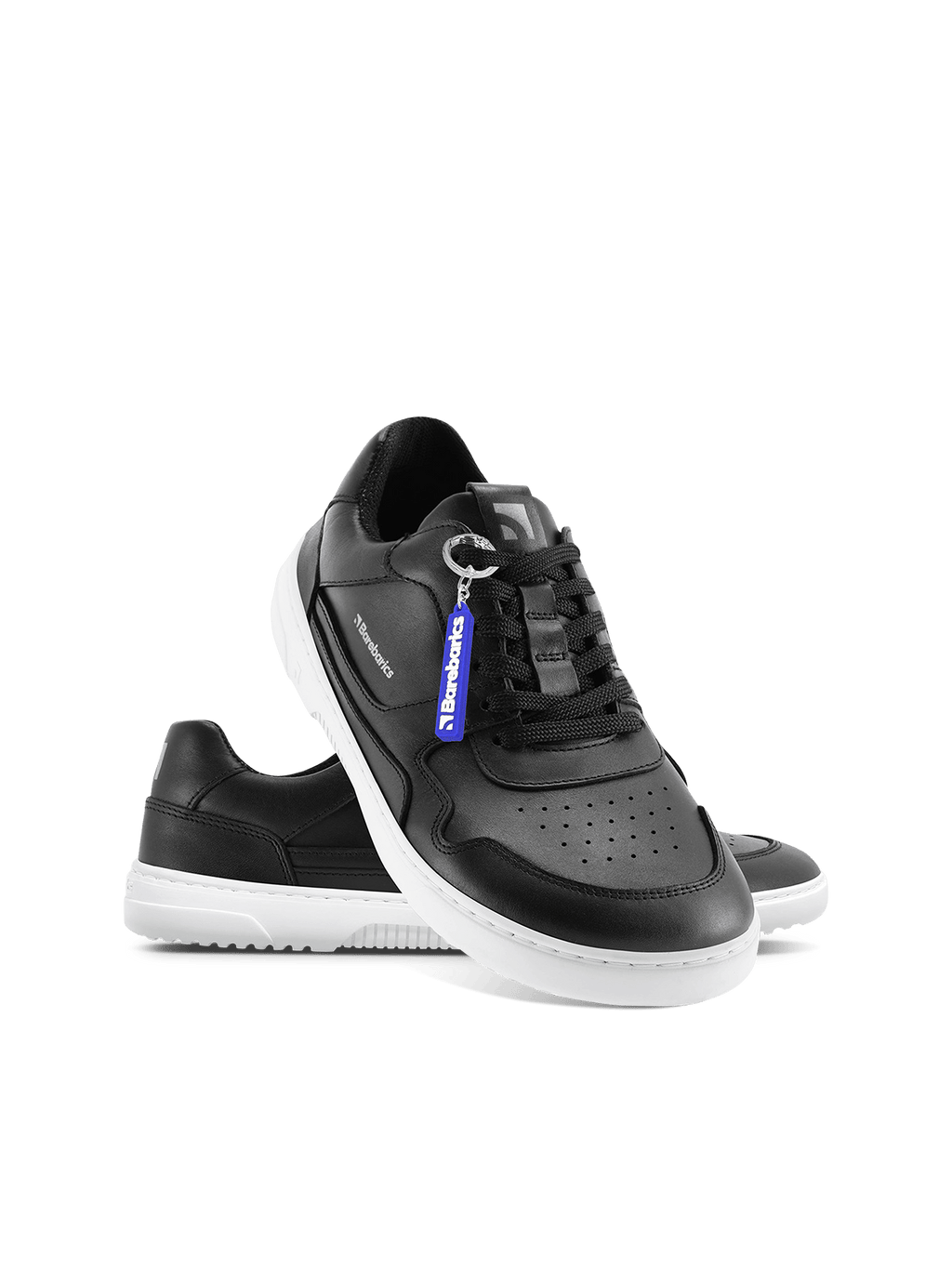 Barefoot Sneakers Barebarics Zing - Black & White - Leather - Barefoot Shoe Store