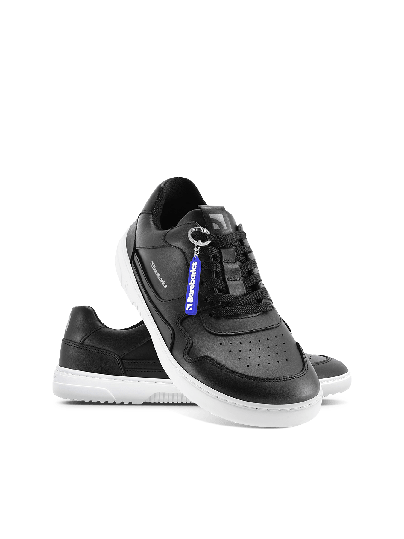 Barefoot Sneakers Barebarics Zing - Black & White - Leather - Barefoot Shoe Store