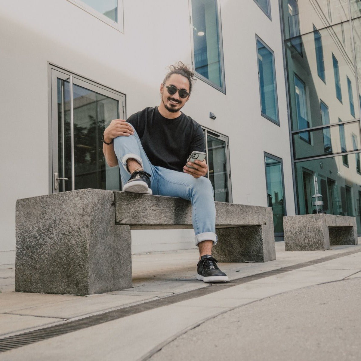 Barefoot Sneakers Barebarics Zing - Black & White - Leather - Barefoot Shoe Store