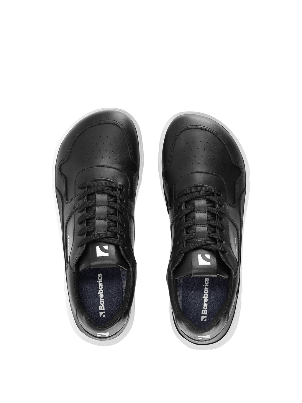 Barefoot Sneakers Barebarics Zing - Black & White - Leather - Barefoot Shoe Store