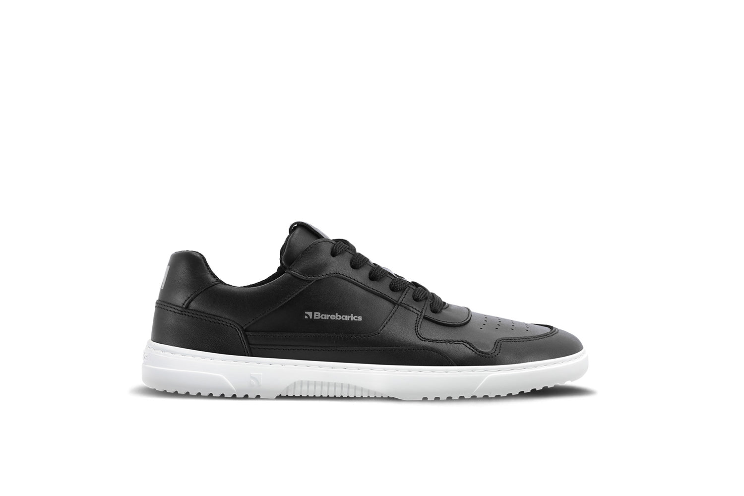Barefoot Sneakers Barebarics Zing - Black & White - Leather - Barefoot Shoe Store