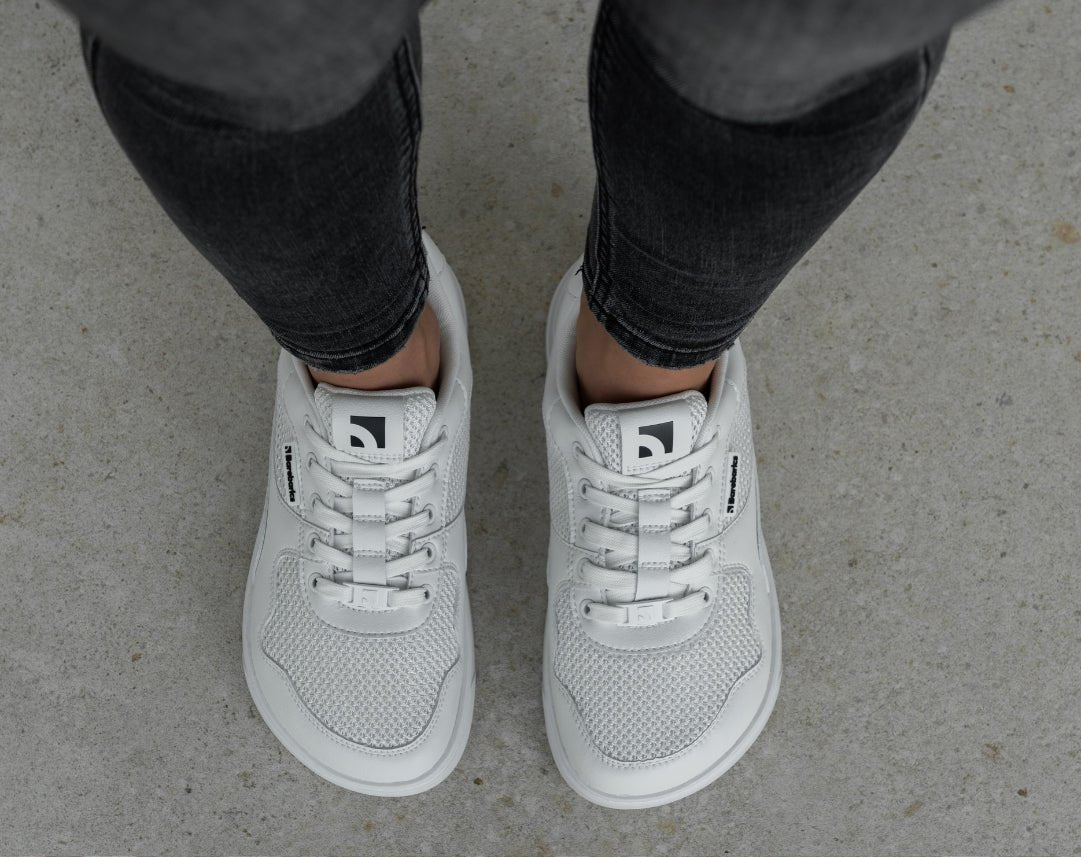 Barefoot Sneakers Barebarics Zing - Fresh - All White - Barefoot Shoe Store