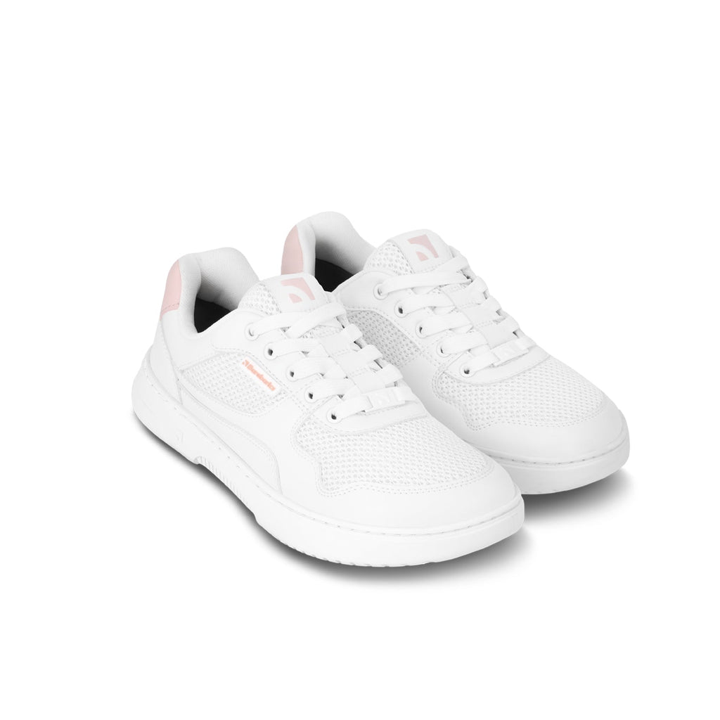 Barefoot Sneakers Barebarics Zing - Fresh - White & Coral Pink - Barefoot Shoe Store