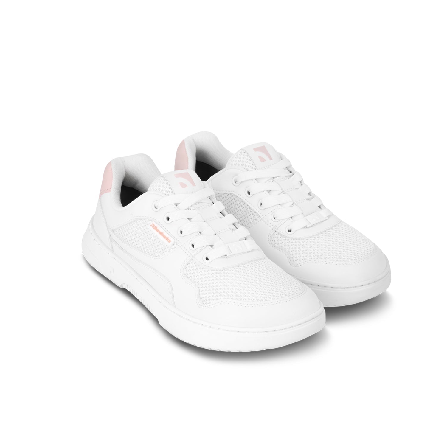 Barefoot Sneakers Barebarics Zing - Fresh - White & Coral Pink - Barefoot Shoe Store