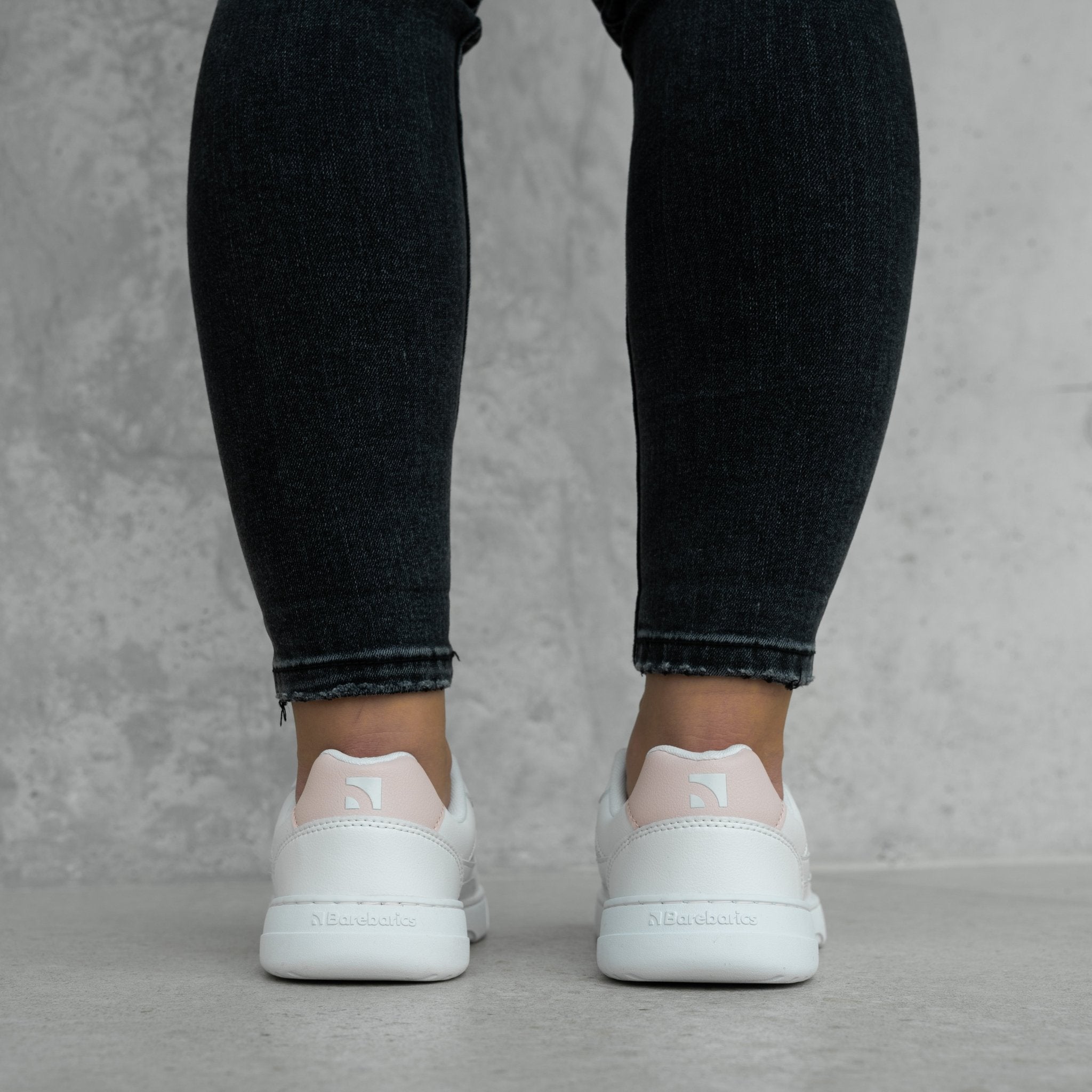 Barefoot Sneakers Barebarics Zing - Fresh - White & Coral Pink - Barefoot Shoe Store