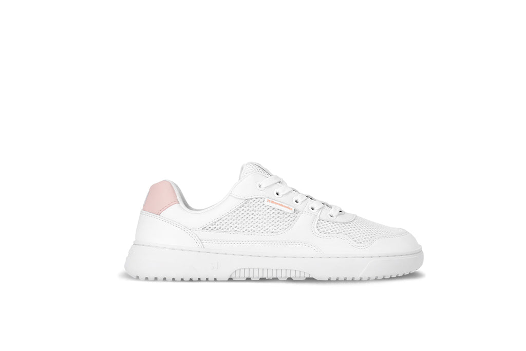 Barefoot Sneakers Barebarics Zing - Fresh - White & Coral Pink - Barefoot Shoe Store