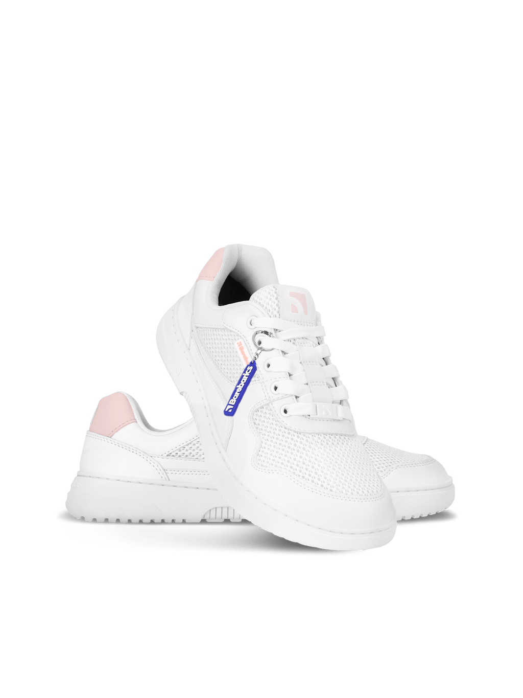 Barefoot Sneakers Barebarics Zing - Fresh - White & Coral Pink - Barefoot Shoe Store