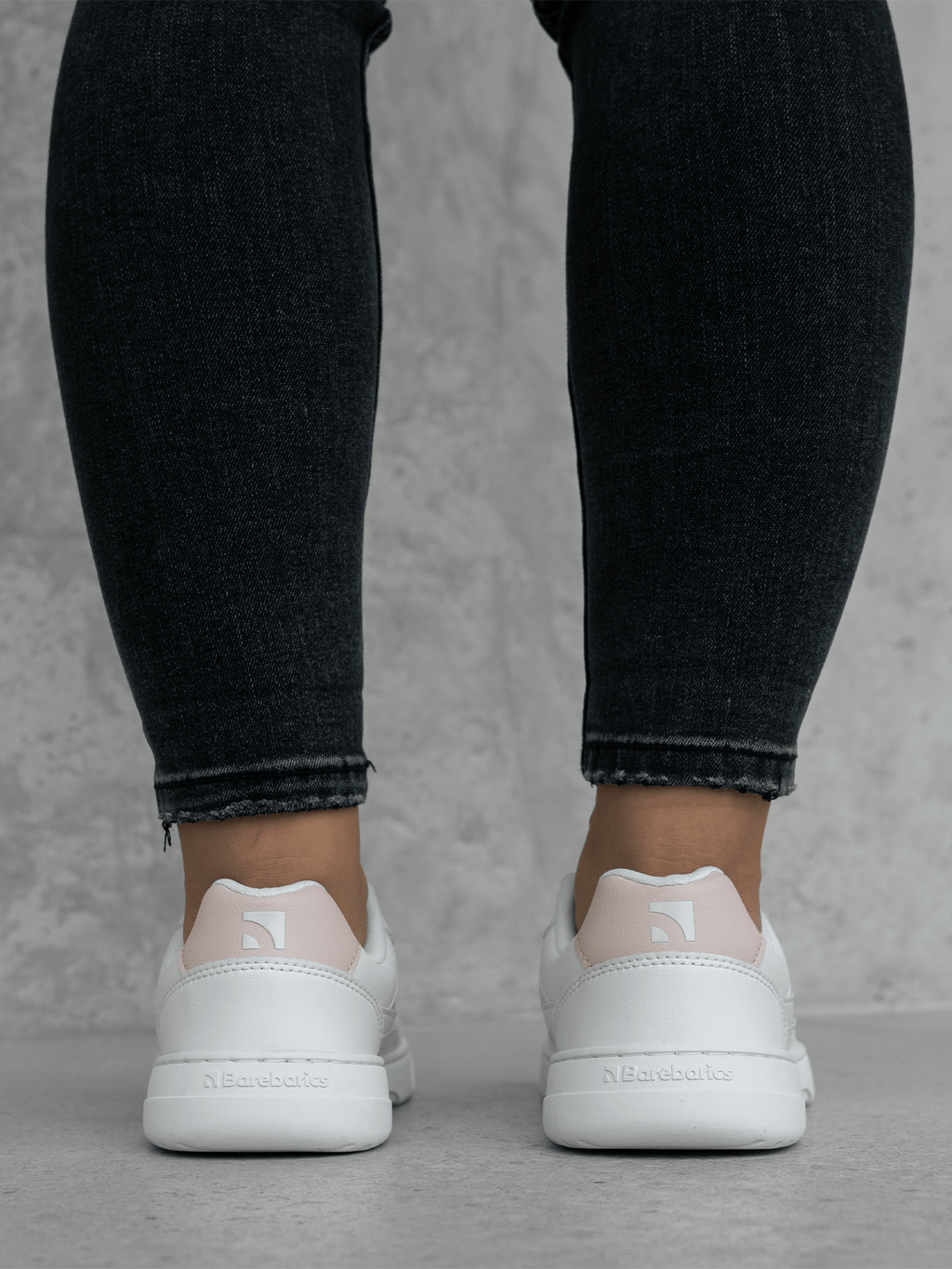 Barefoot Sneakers Barebarics Zing - Fresh - White & Coral Pink - Barefoot Shoe Store