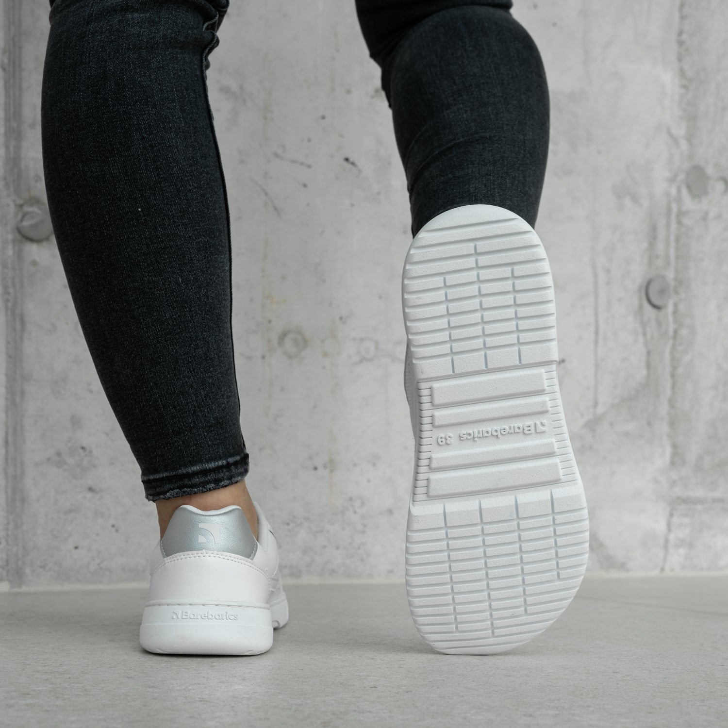 Barefoot Sneakers Barebarics Zing - Fresh - White & Silver - Barefoot Shoe Store