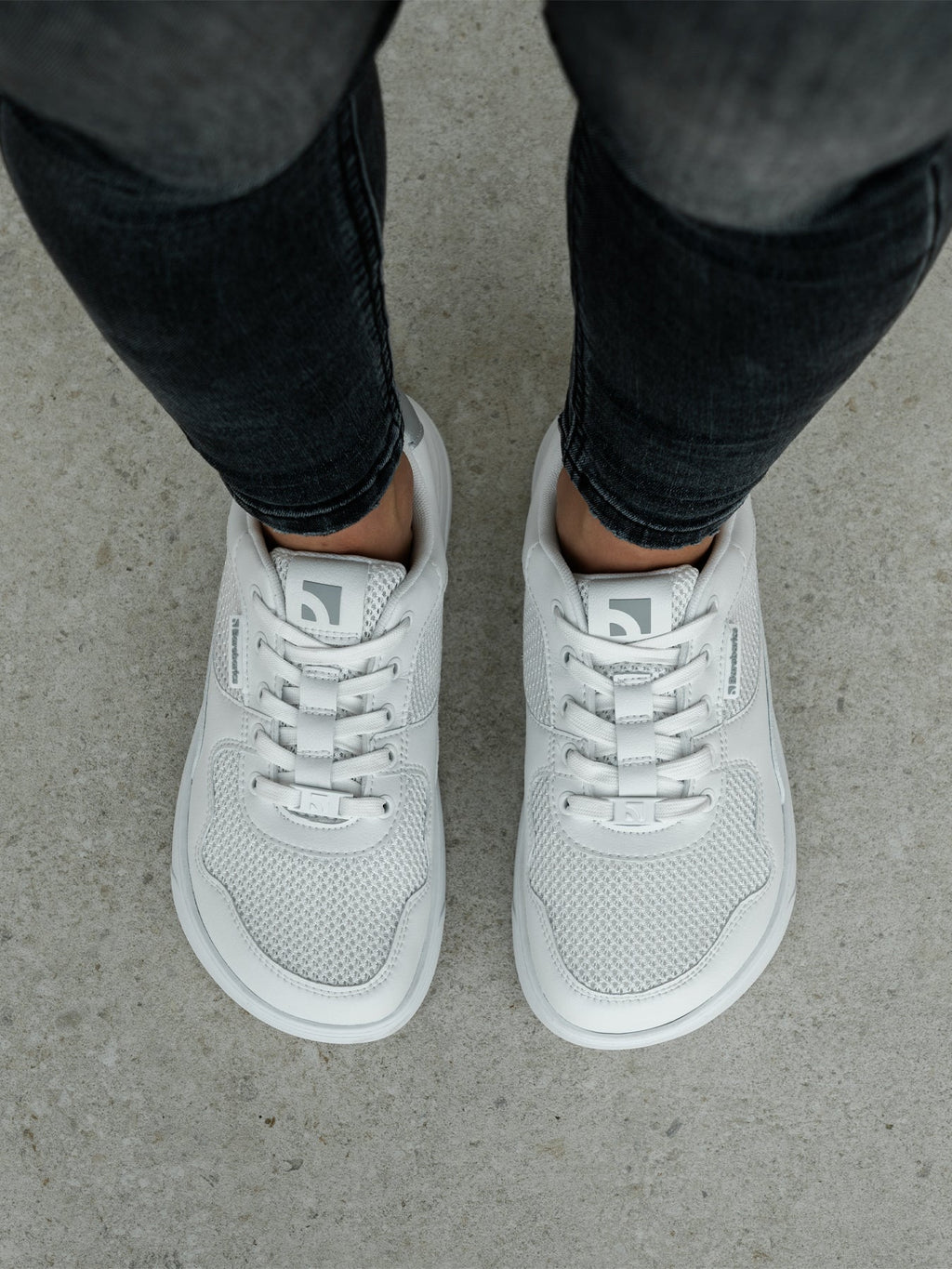 Barefoot Sneakers Barebarics Zing - Fresh - White & Silver - Barefoot Shoe Store