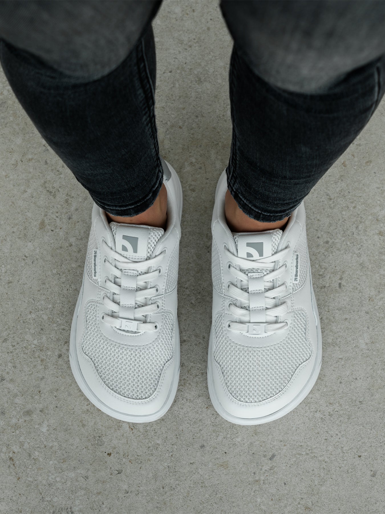 Barefoot Sneakers Barebarics Zing - Fresh - White & Silver - Barefoot Shoe Store