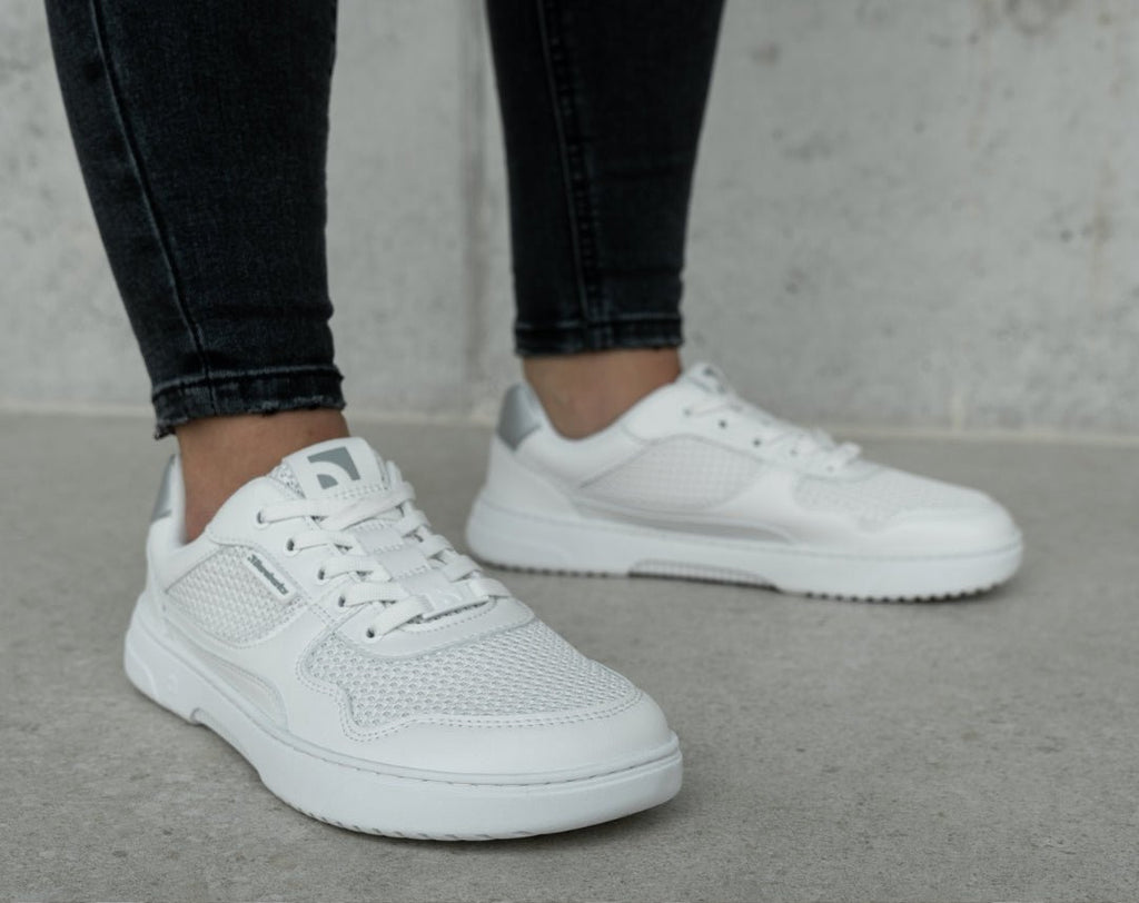 Barefoot Sneakers Barebarics Zing - Fresh - White & Silver - Barefoot Shoe Store