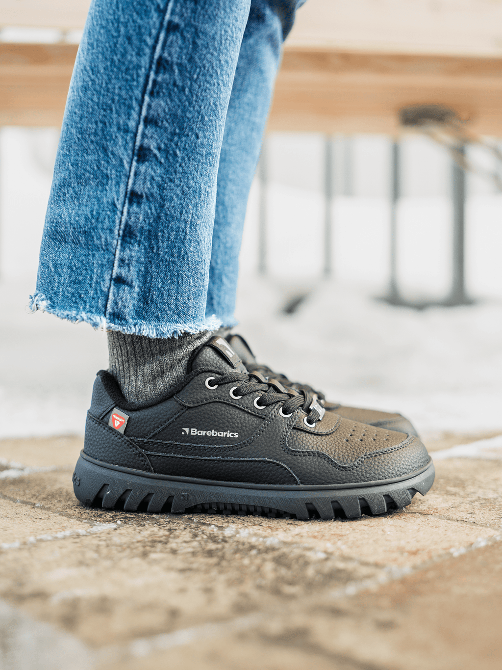 Barefoot Sneakers Barebarics Zing Frost - All Black - Barefoot Shoe Store