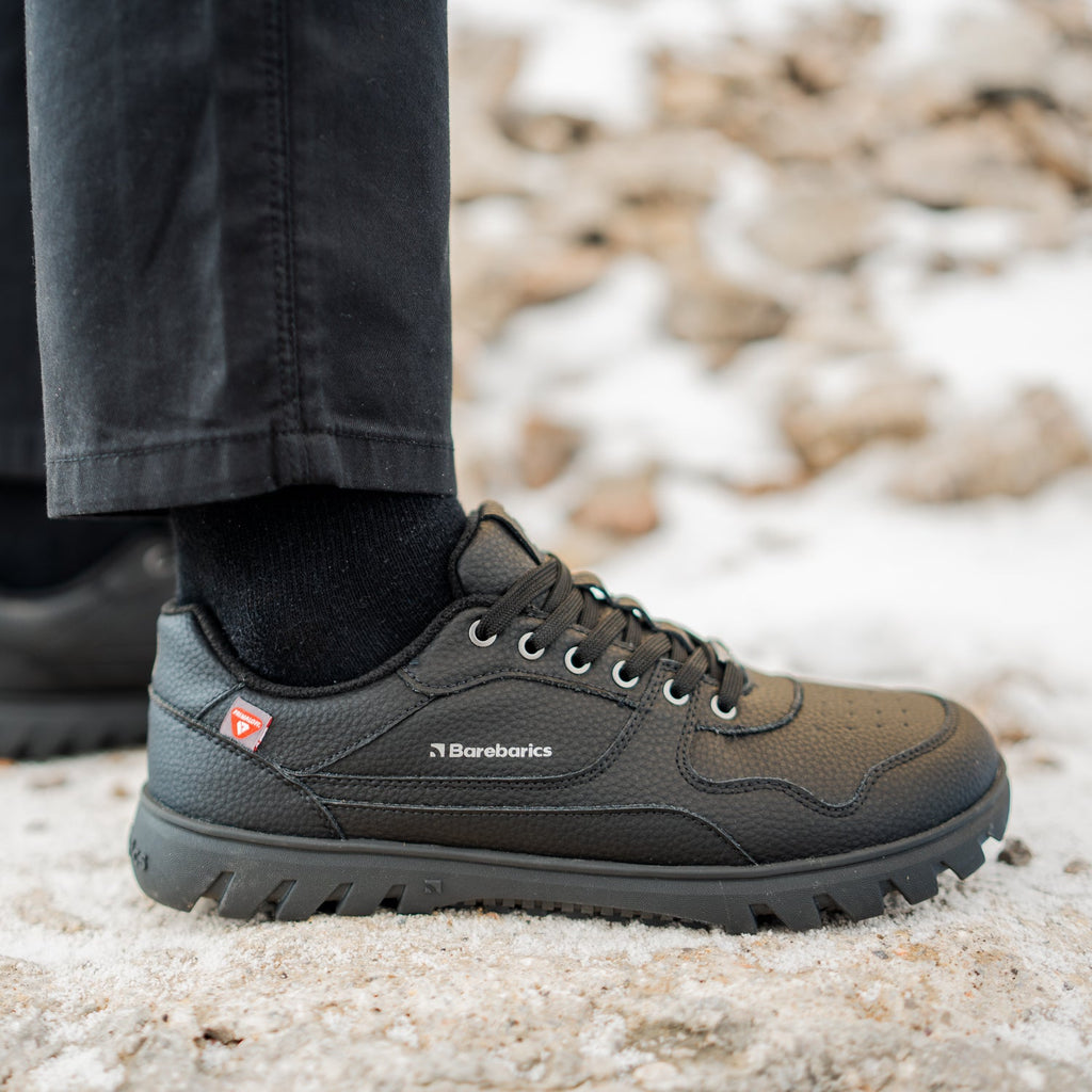 Barefoot Sneakers Barebarics Zing Frost - All Black - Barefoot Shoe Store