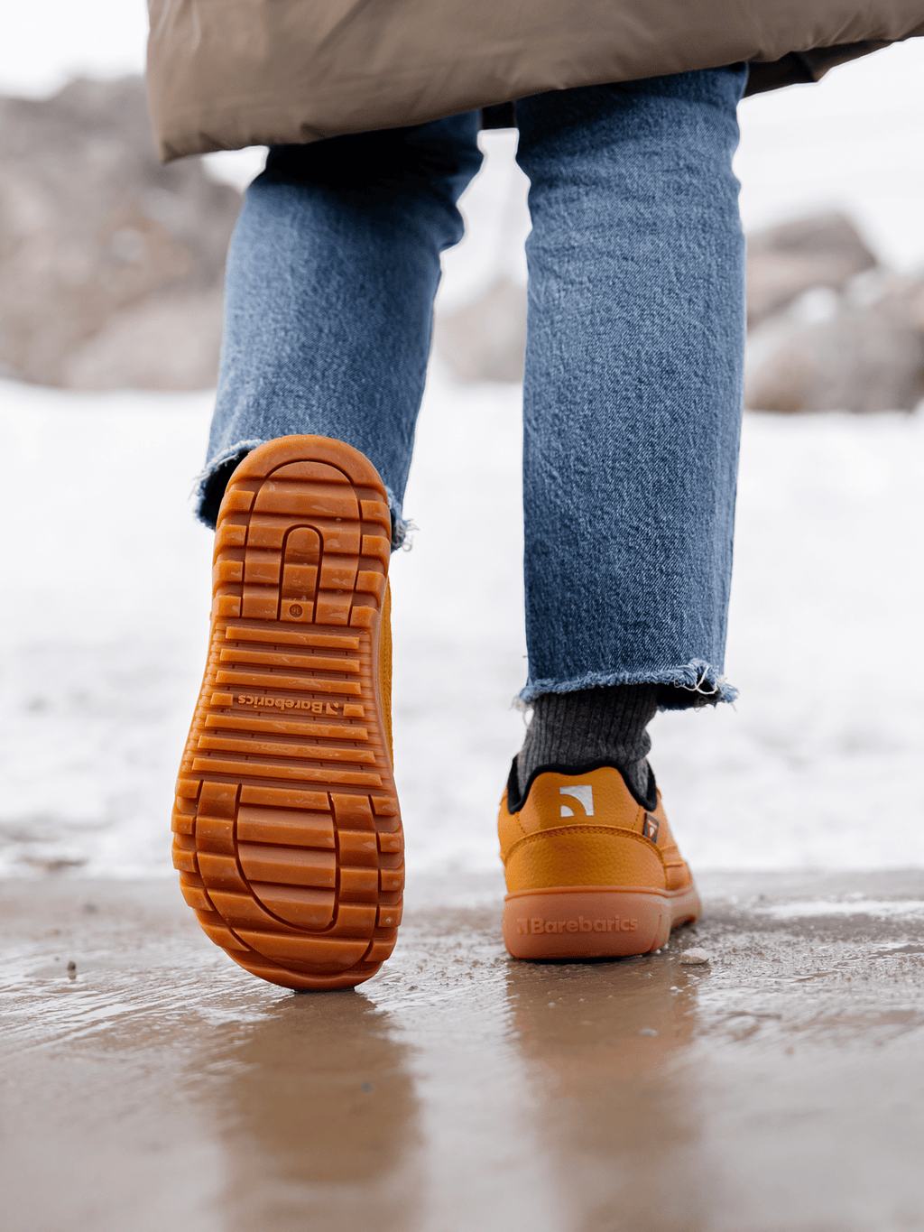 Barefoot Sneakers Barebarics Zing Frost - Light Caramel - Barefoot Shoe Store