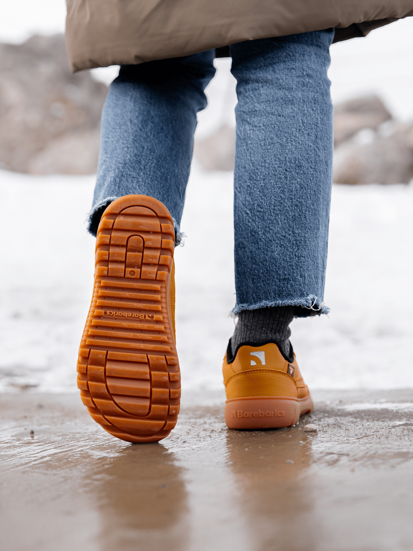 Barefoot Sneakers Barebarics Zing Frost - Light Caramel - Barefoot Shoe Store