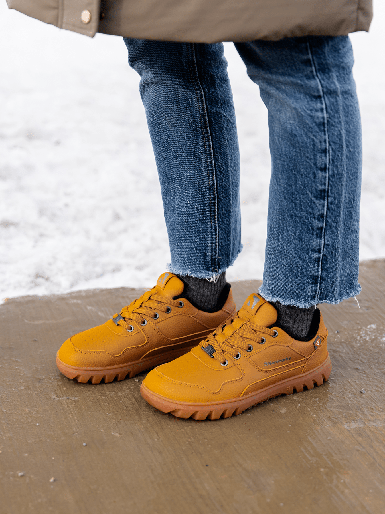 Barefoot Sneakers Barebarics Zing Frost - Light Caramel - Barefoot Shoe Store