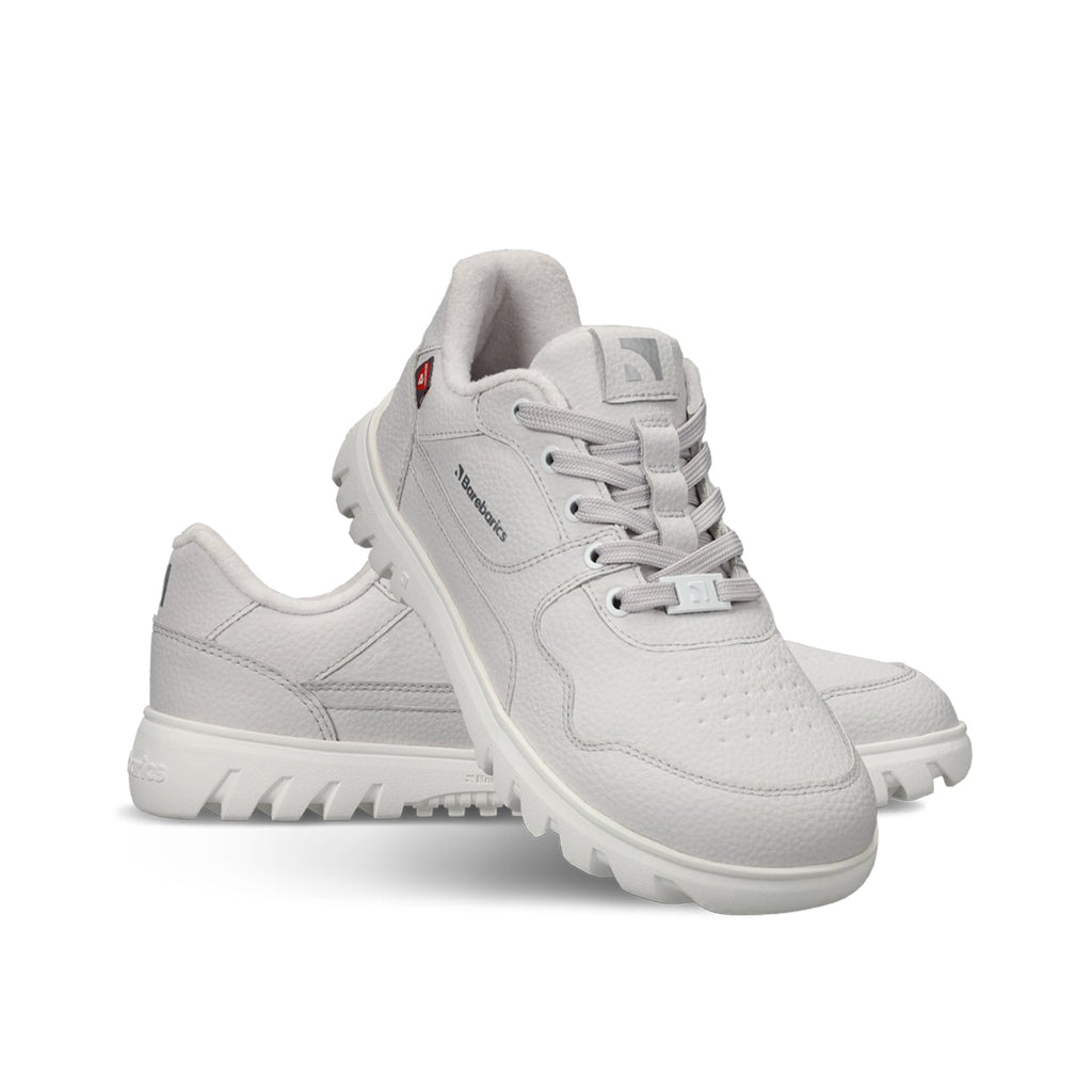 Barefoot Sneakers Barebarics Zing Frost - Light Grey & White - Barefoot Shoe Store