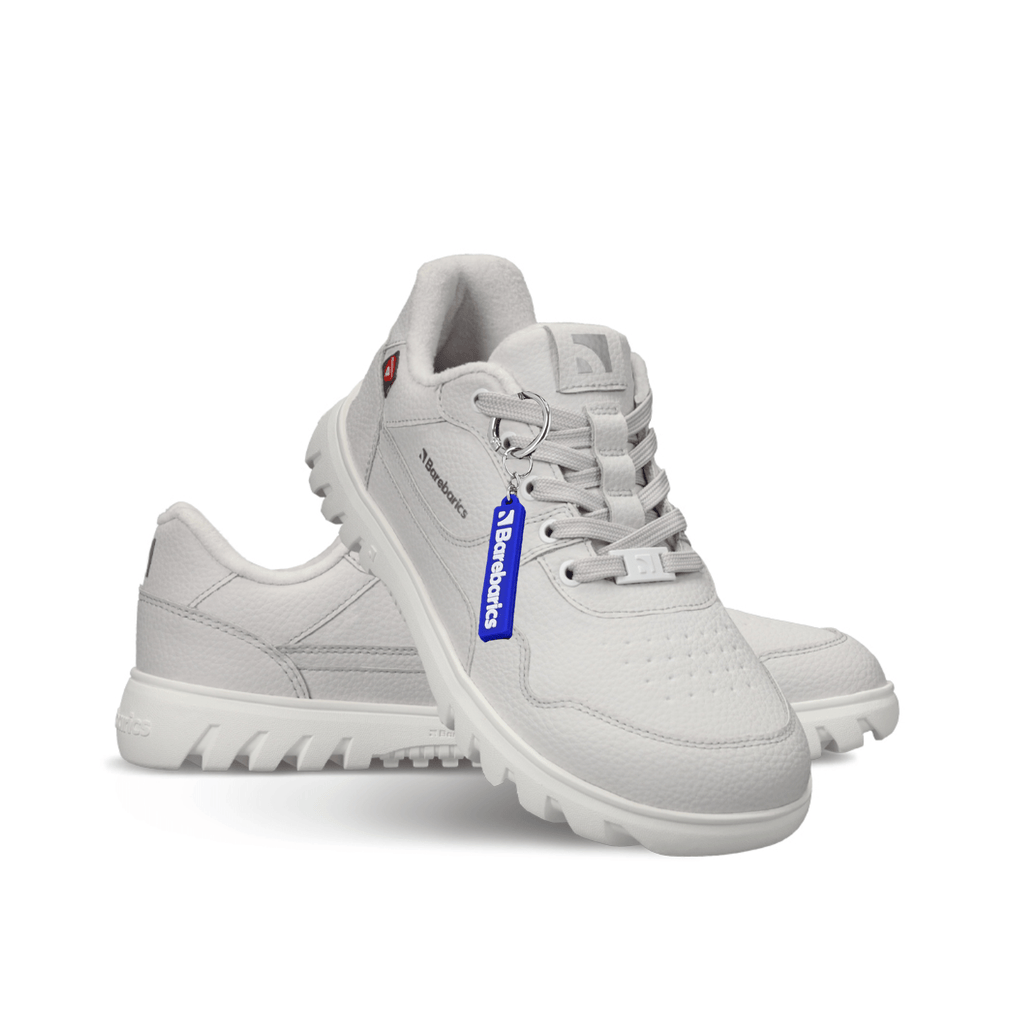 Barefoot Sneakers Barebarics Zing Frost - Light Grey & White - Barefoot Shoe Store