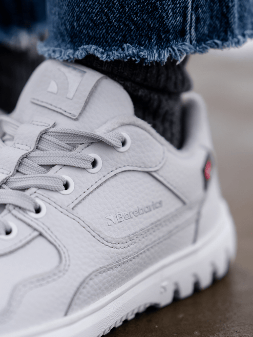 Barefoot Sneakers Barebarics Zing Frost - Light Grey & White - Barefoot Shoe Store