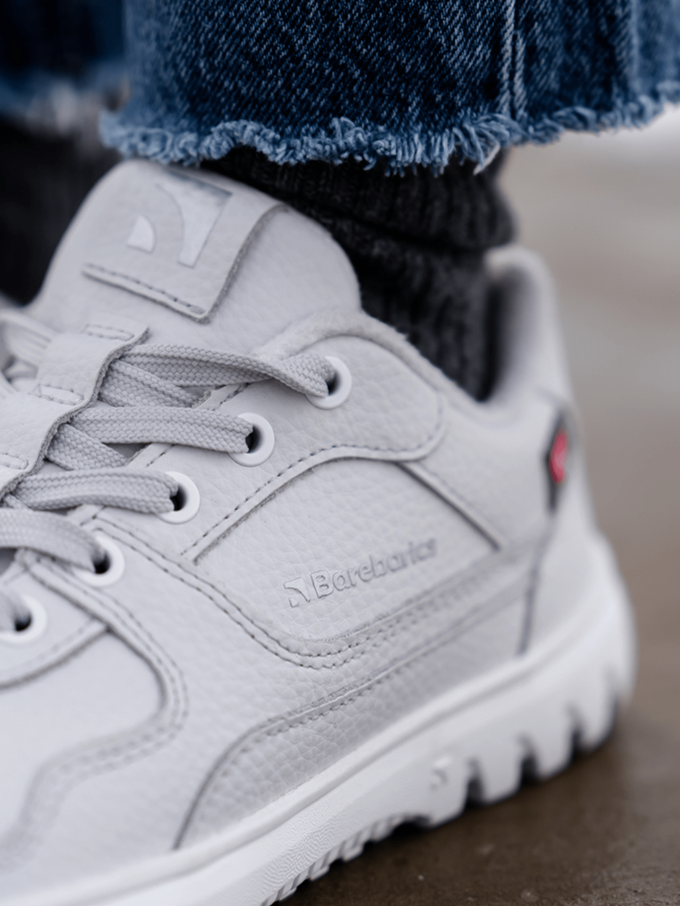 Barefoot Sneakers Barebarics Zing Frost - Light Grey & White - Barefoot Shoe Store