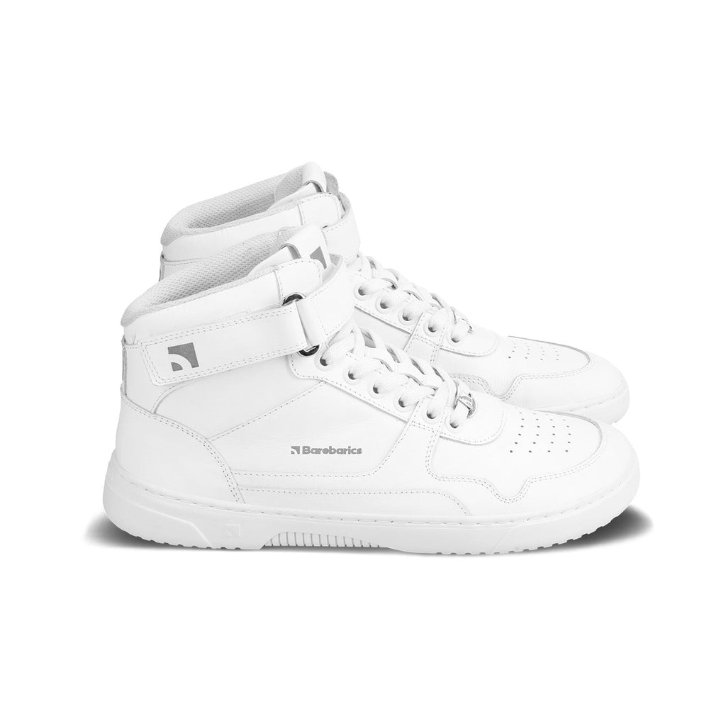 Barefoot Sneakers Barebarics Zing - High Top - All White - Barefoot Shoe Store
